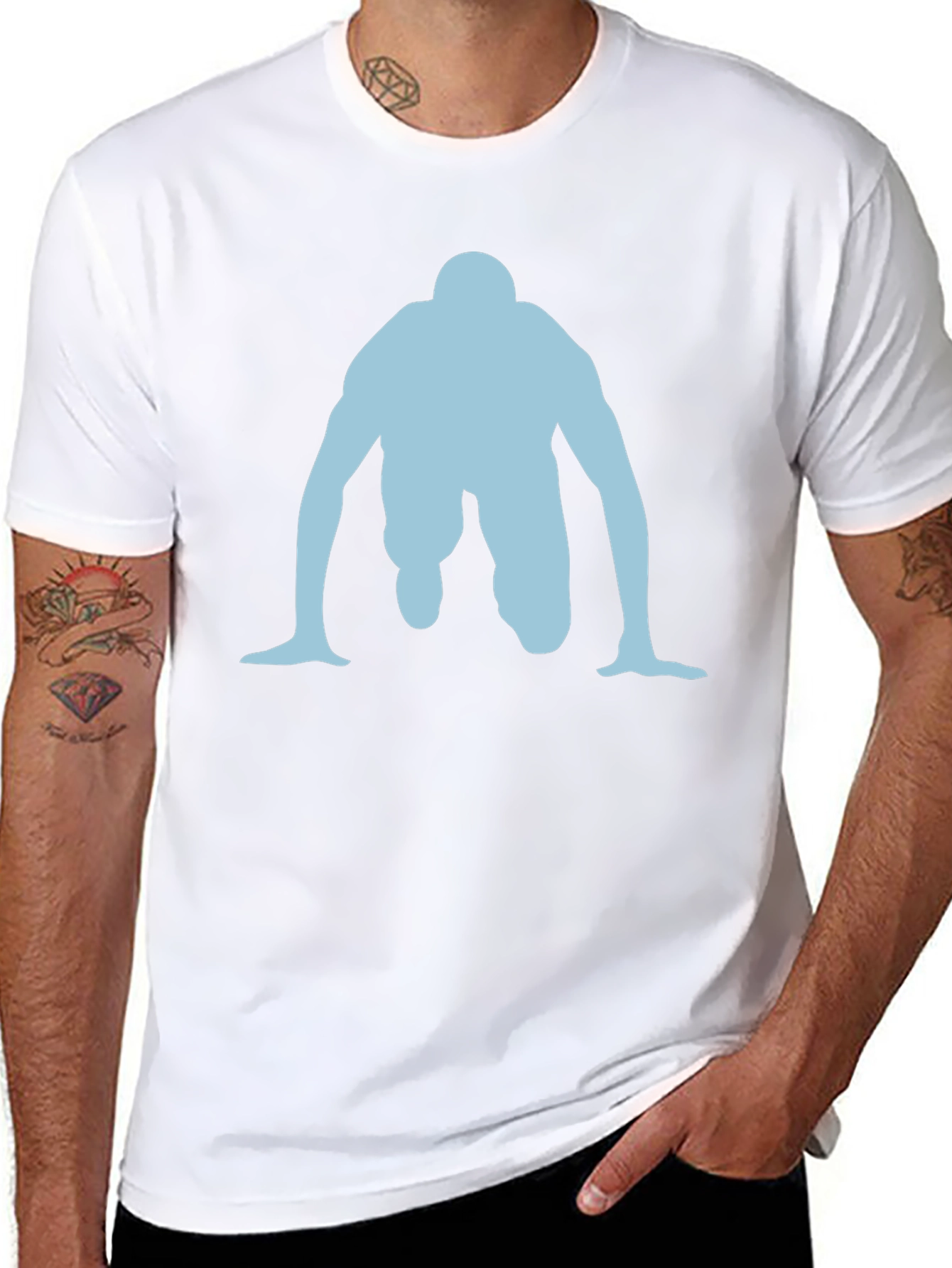 Runner Silhouette Graphic Tee - Black