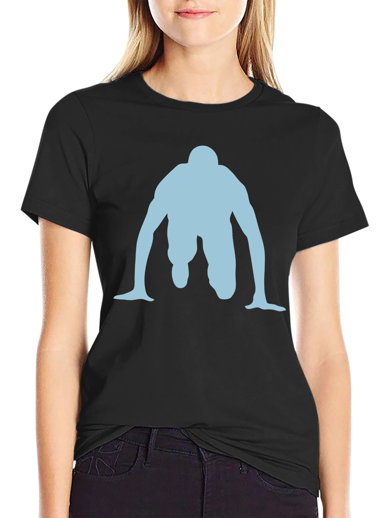 Runner Silhouette Graphic Tee - Black