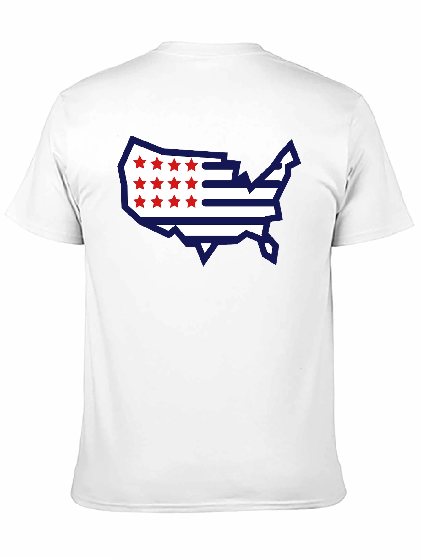 USA Flag Map Graphic Tee - Patriotic T-Shirt