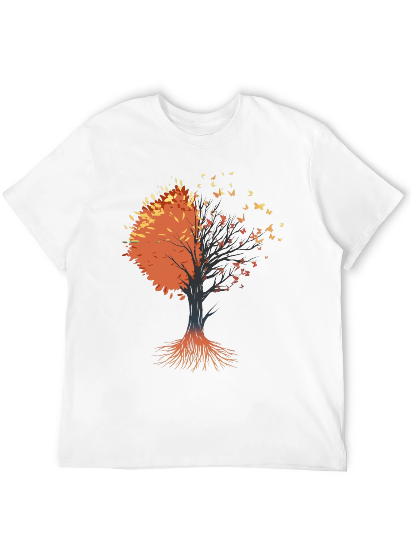 Autumn Tree Graphic Tee - Black