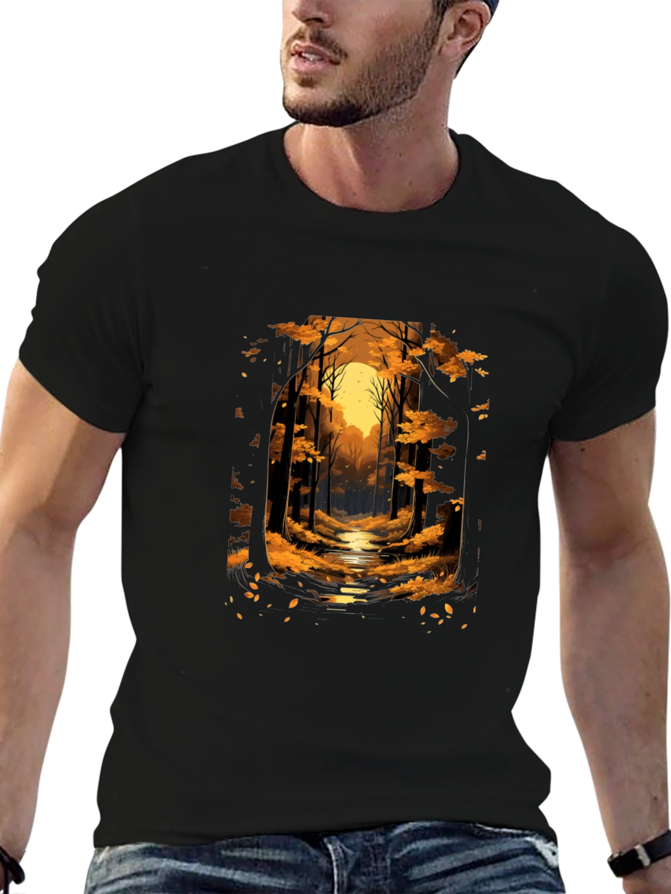 Autumn Forest Graphic Tee - Nature Lovers T-Shirt