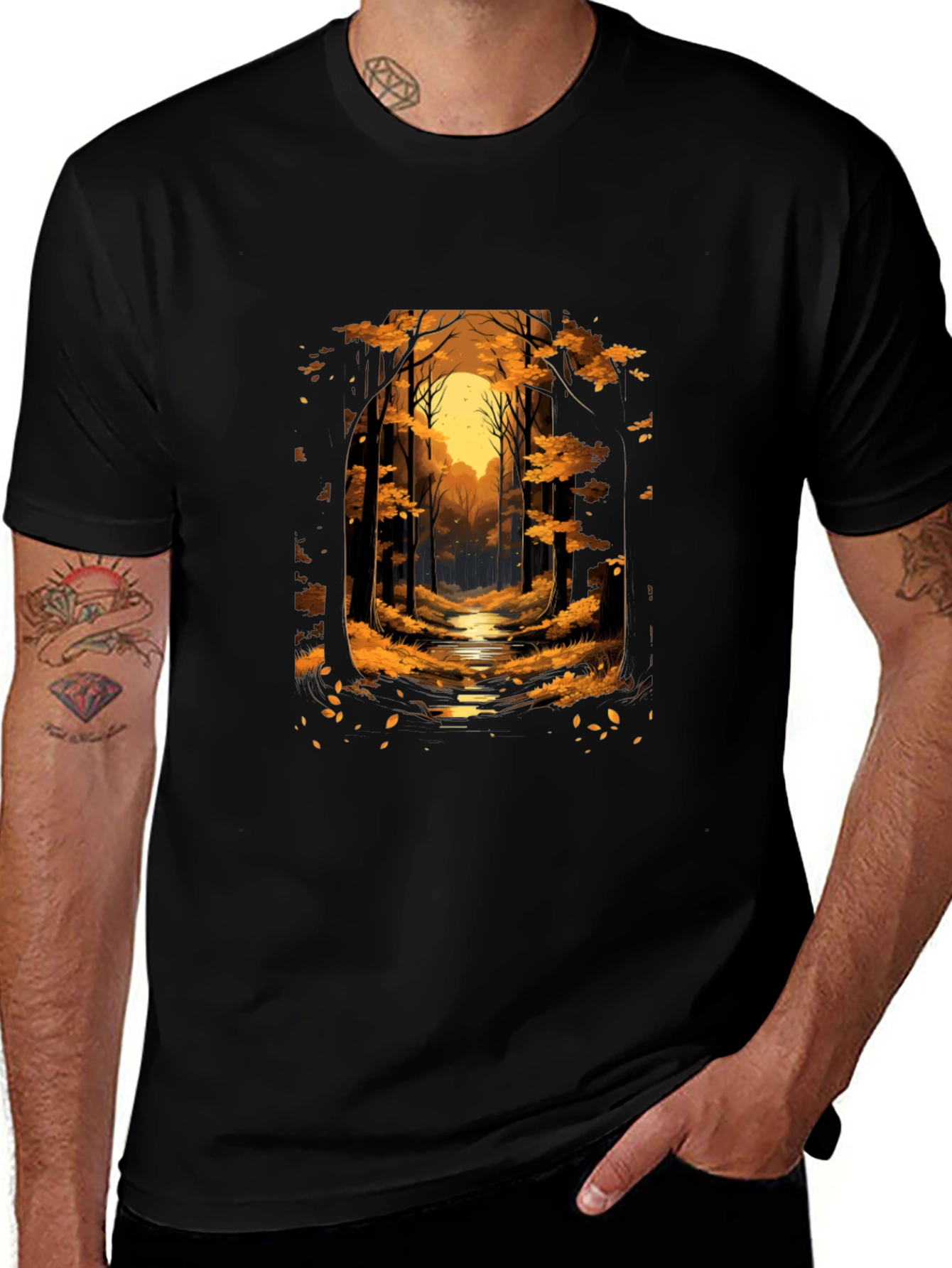 Autumn Forest Graphic Tee - Nature Lovers T-Shirt