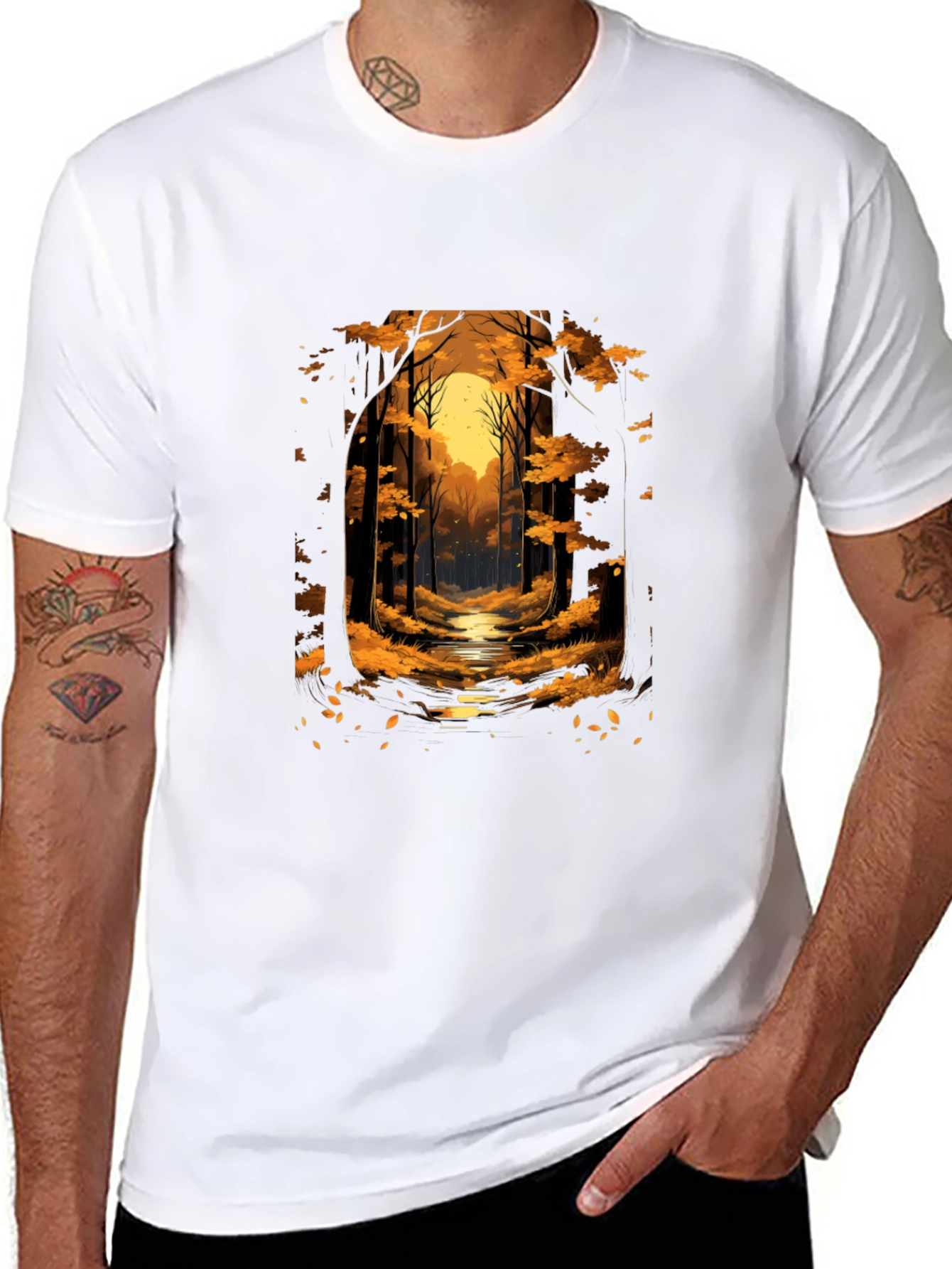 Autumn Forest Graphic Tee - Nature Lovers T-Shirt