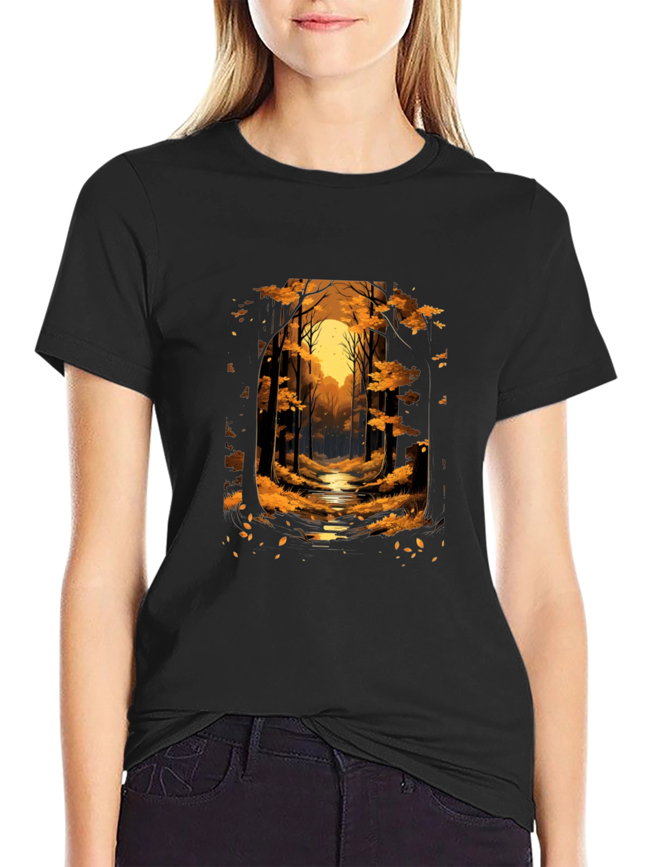 Autumn Forest Graphic Tee - Nature Lovers T-Shirt
