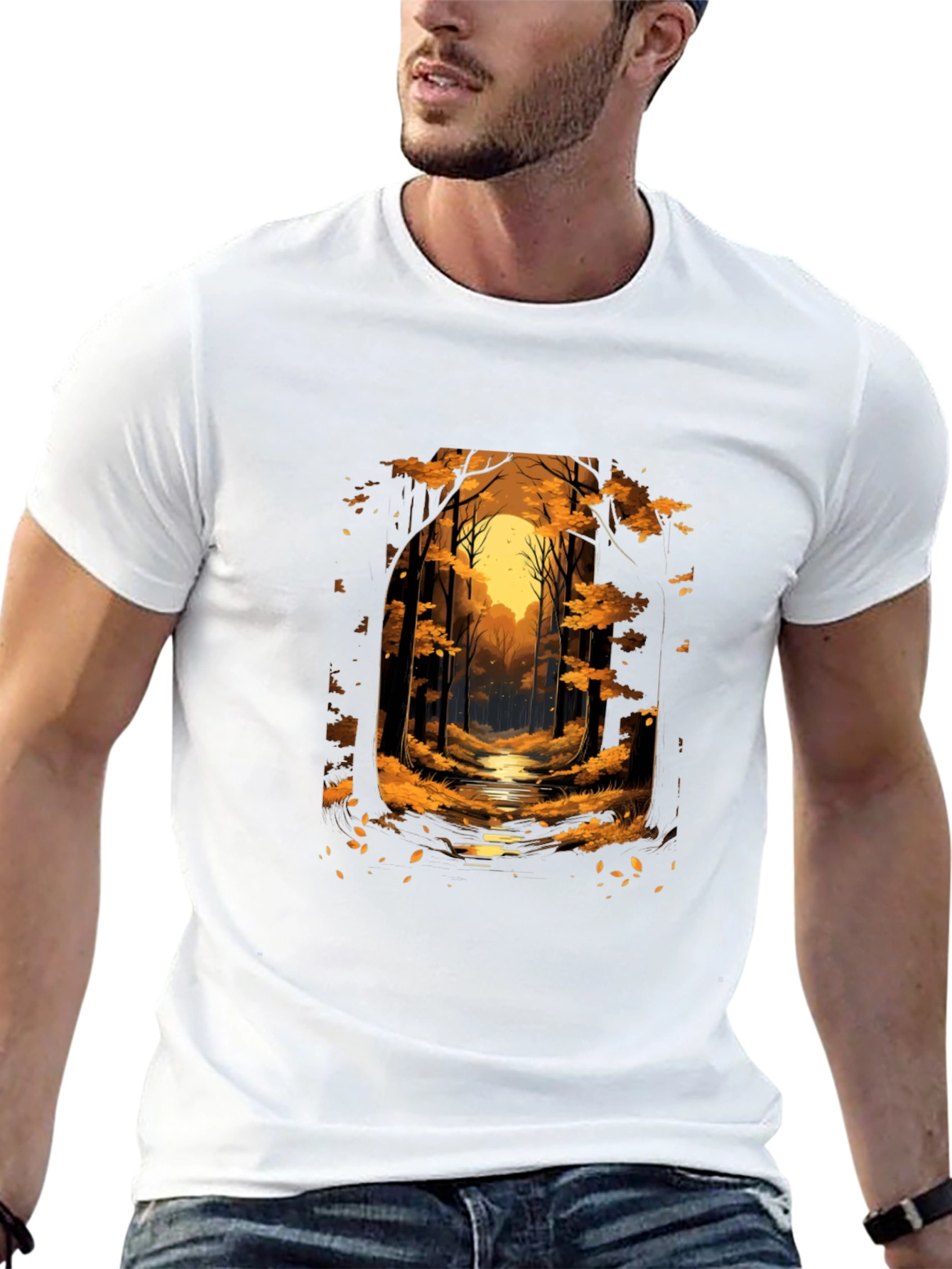 Autumn Forest Graphic Tee - Nature Lovers T-Shirt
