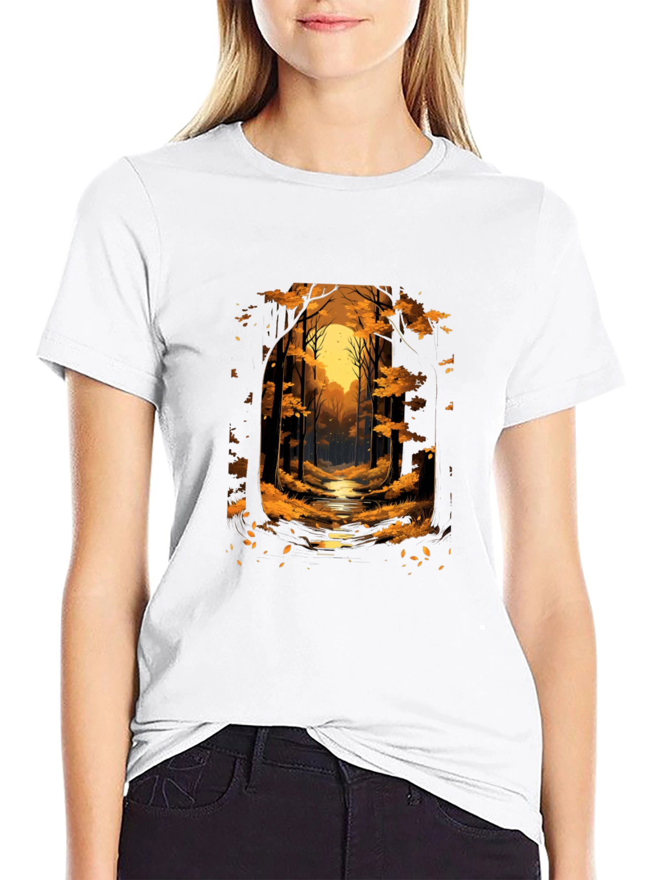 Autumn Forest Graphic Tee - Nature Lovers T-Shirt