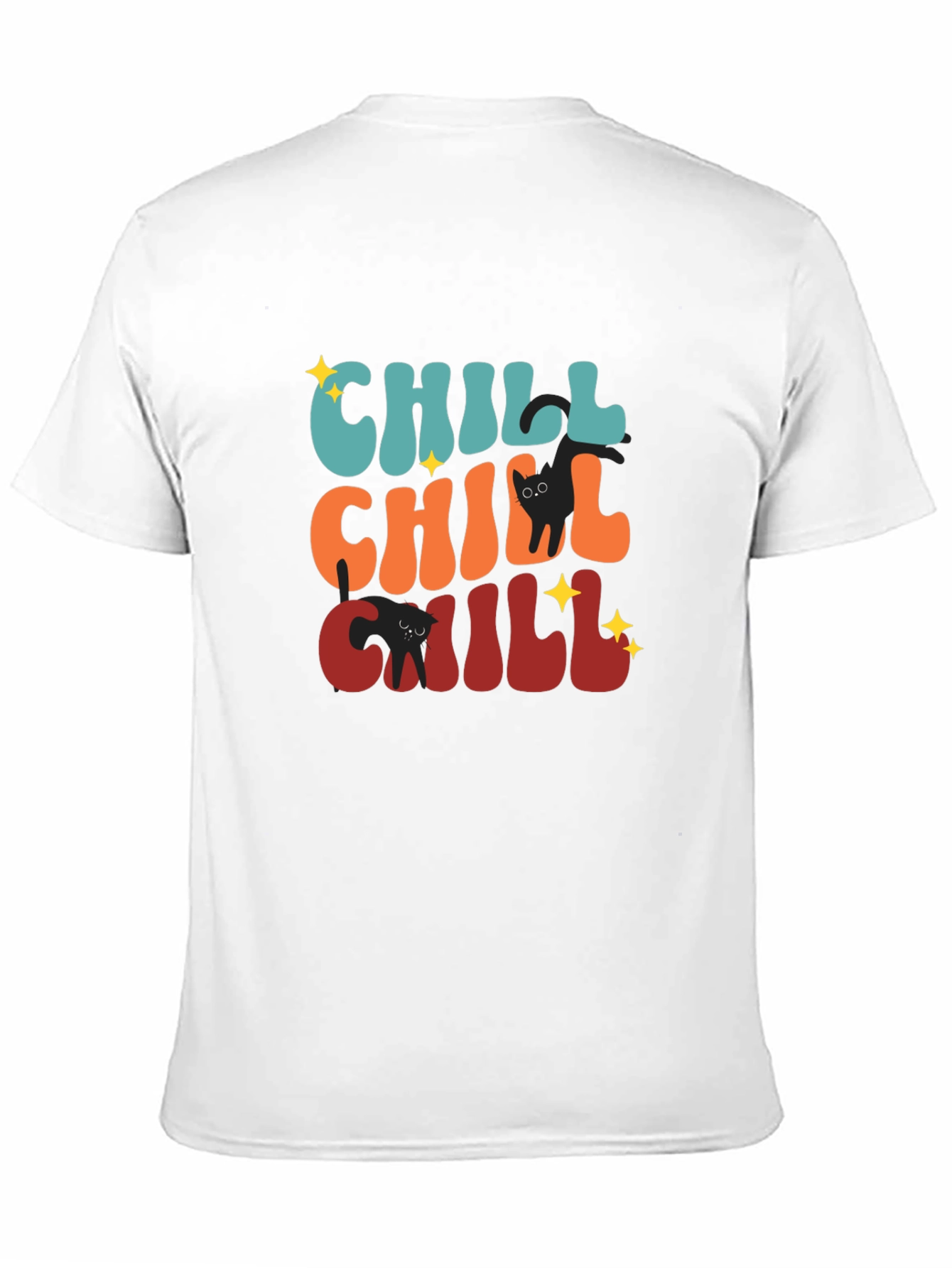 Chill Cat T-Shirt: Retro Style Soft Cotton Tee