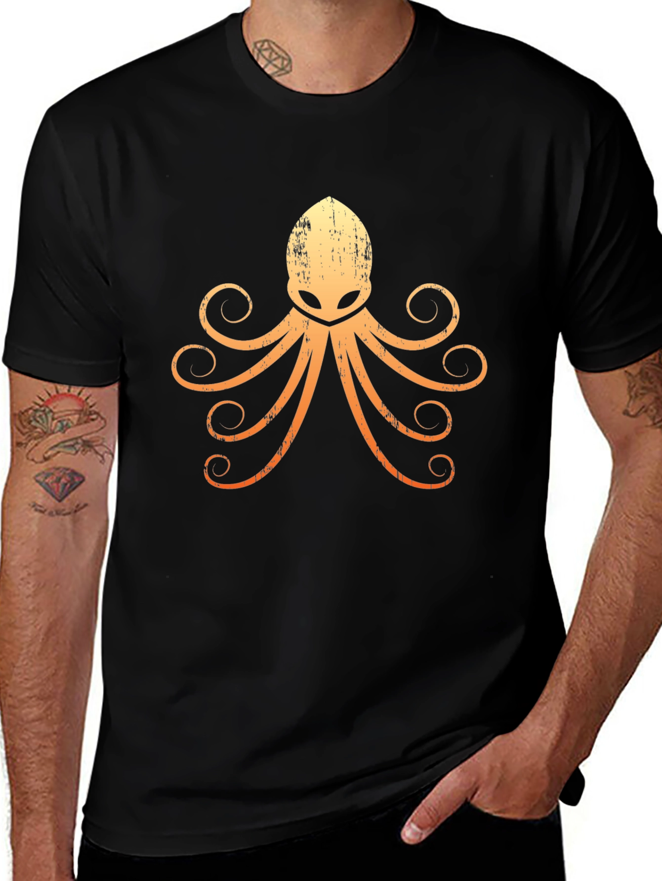 Mens Graphic Octopus T-Shirt