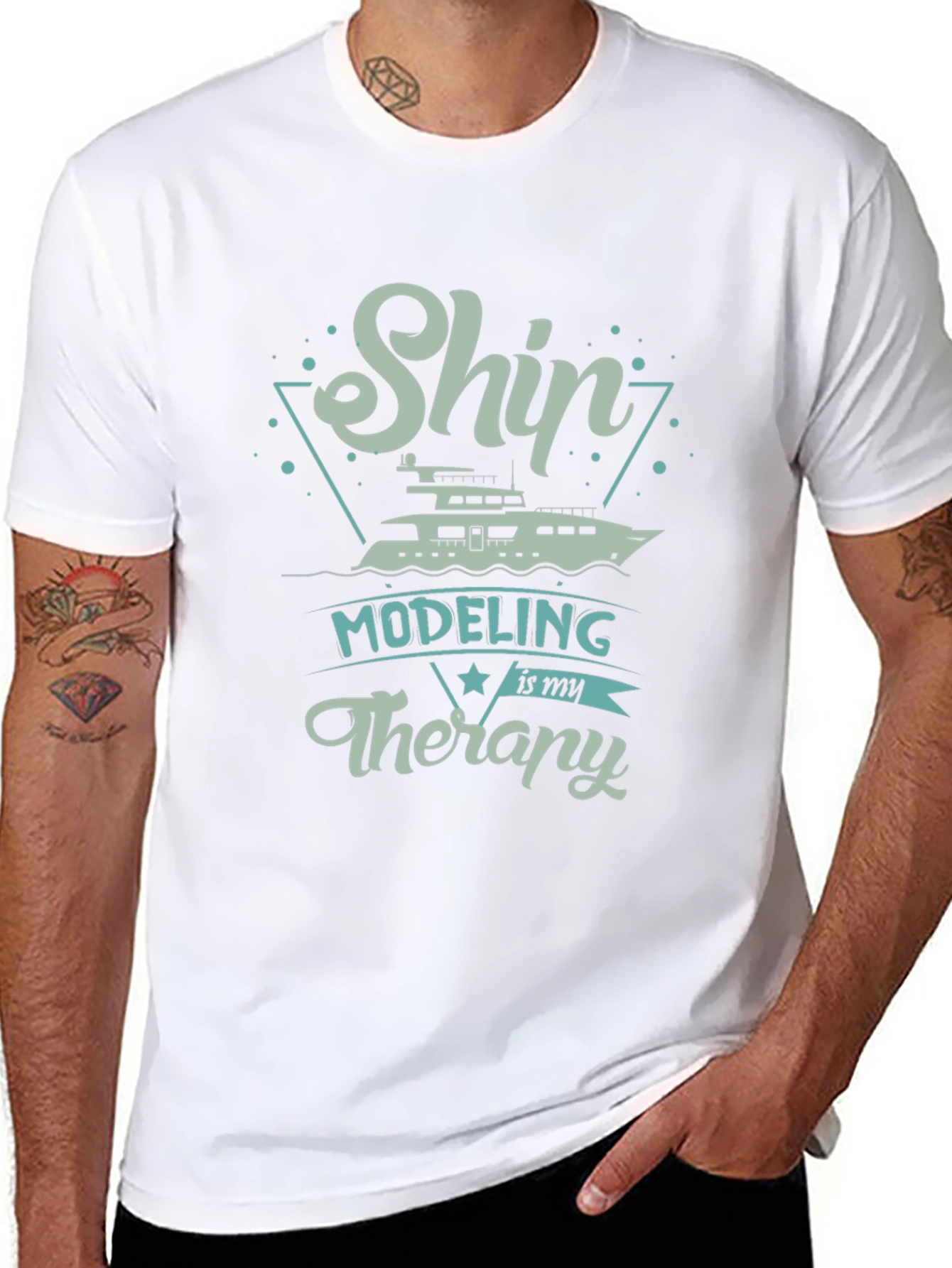 Ship Modeling Therapy T-Shirt Boat Lover Tee