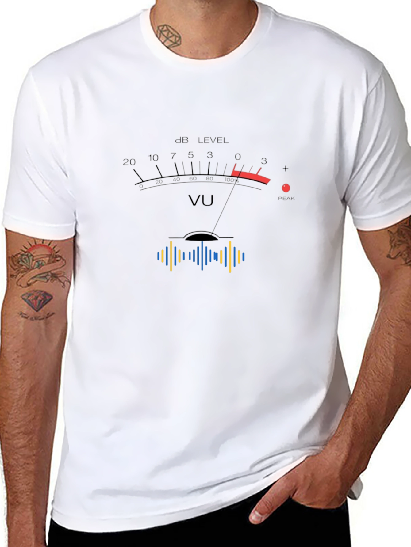 VU Meter Graphic Tee - Audio Engineer T-Shirt