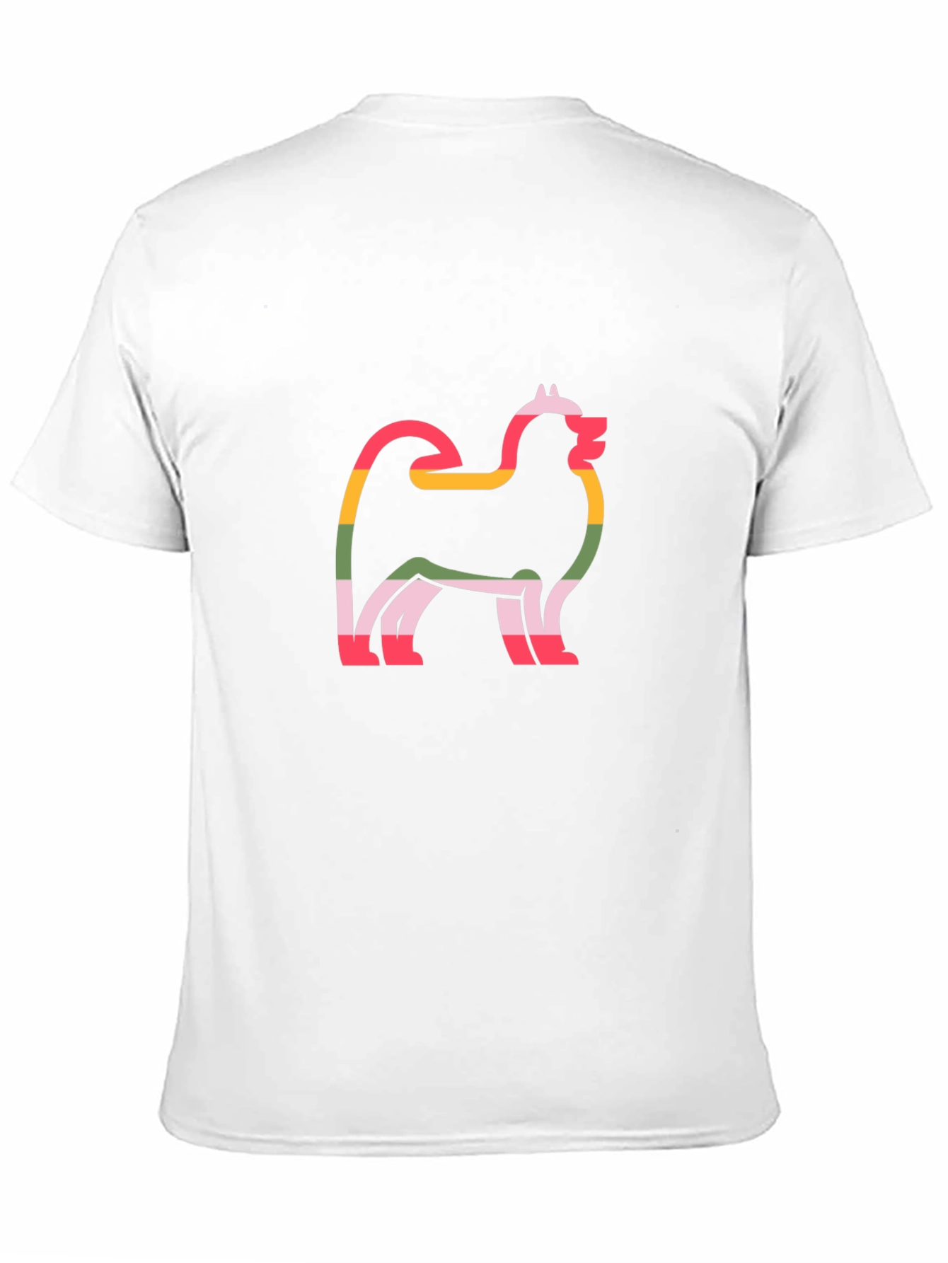 Dog Lovers Rainbow Husky Outline Tee