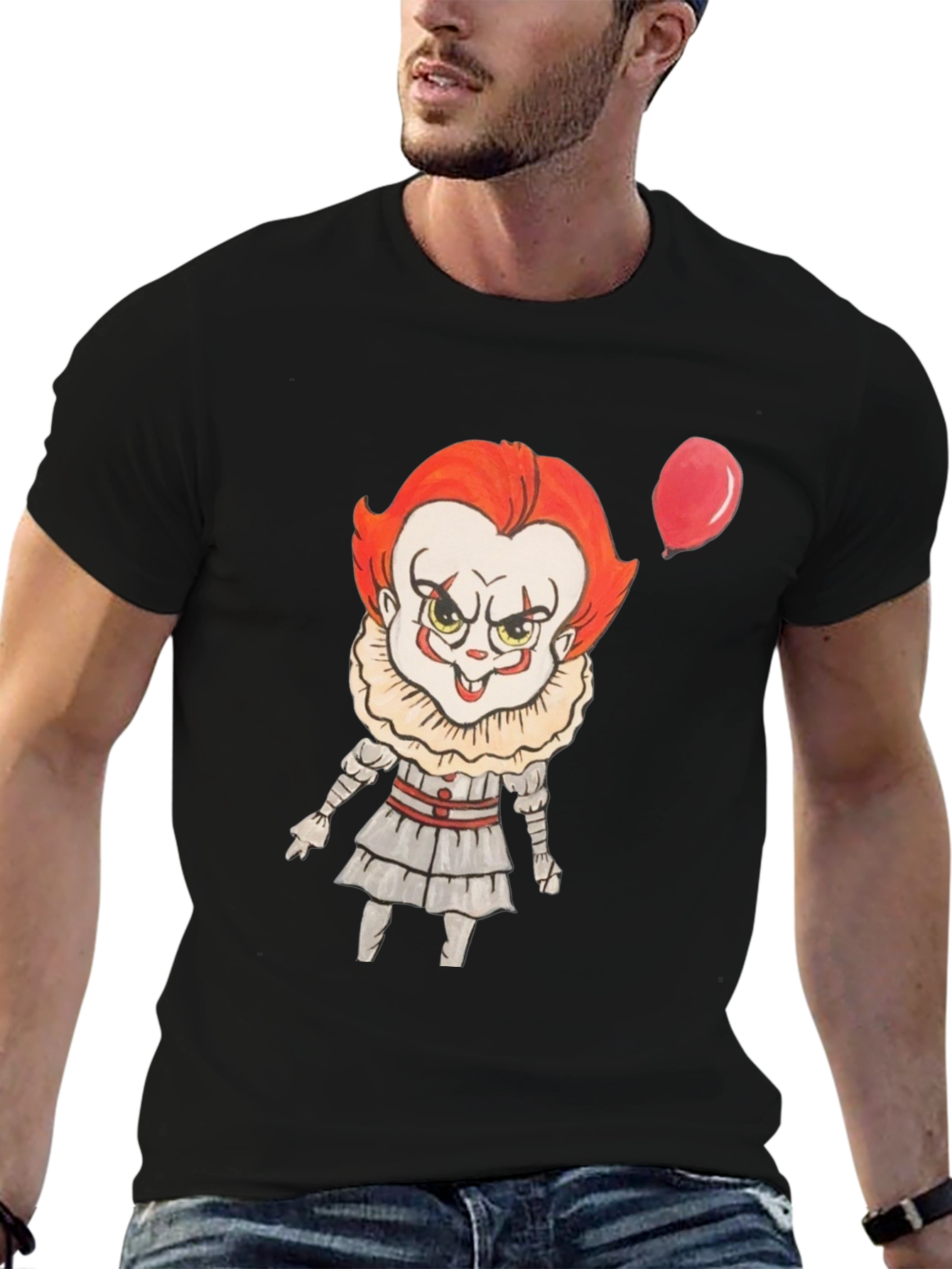 Pennywise Cartoon Graphic Print T-Shirt