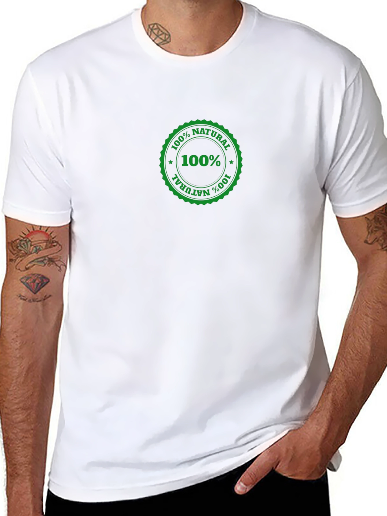100% Natural Black T-Shirt