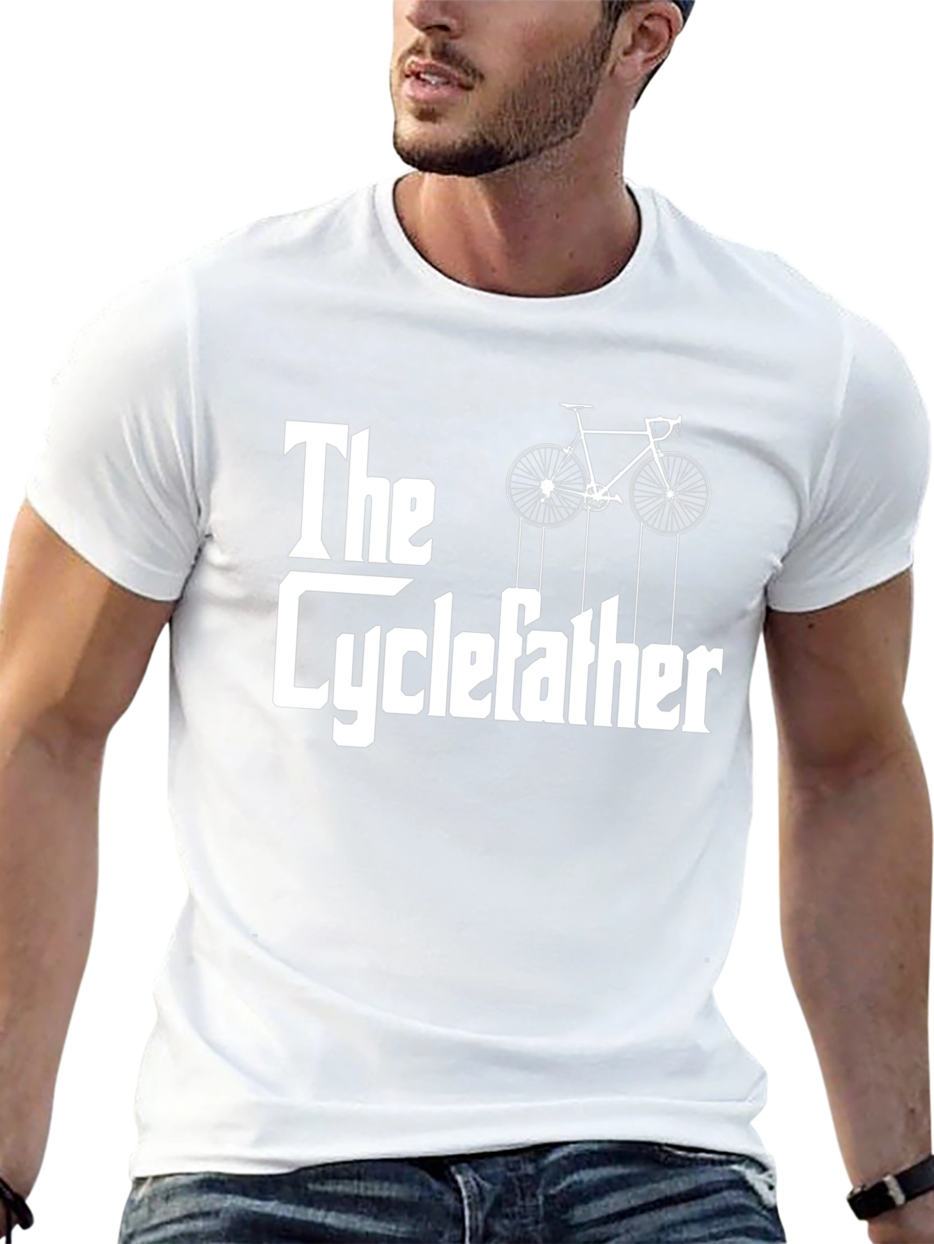 The Cyclefather T-Shirt - Funny Biker Dad Tee