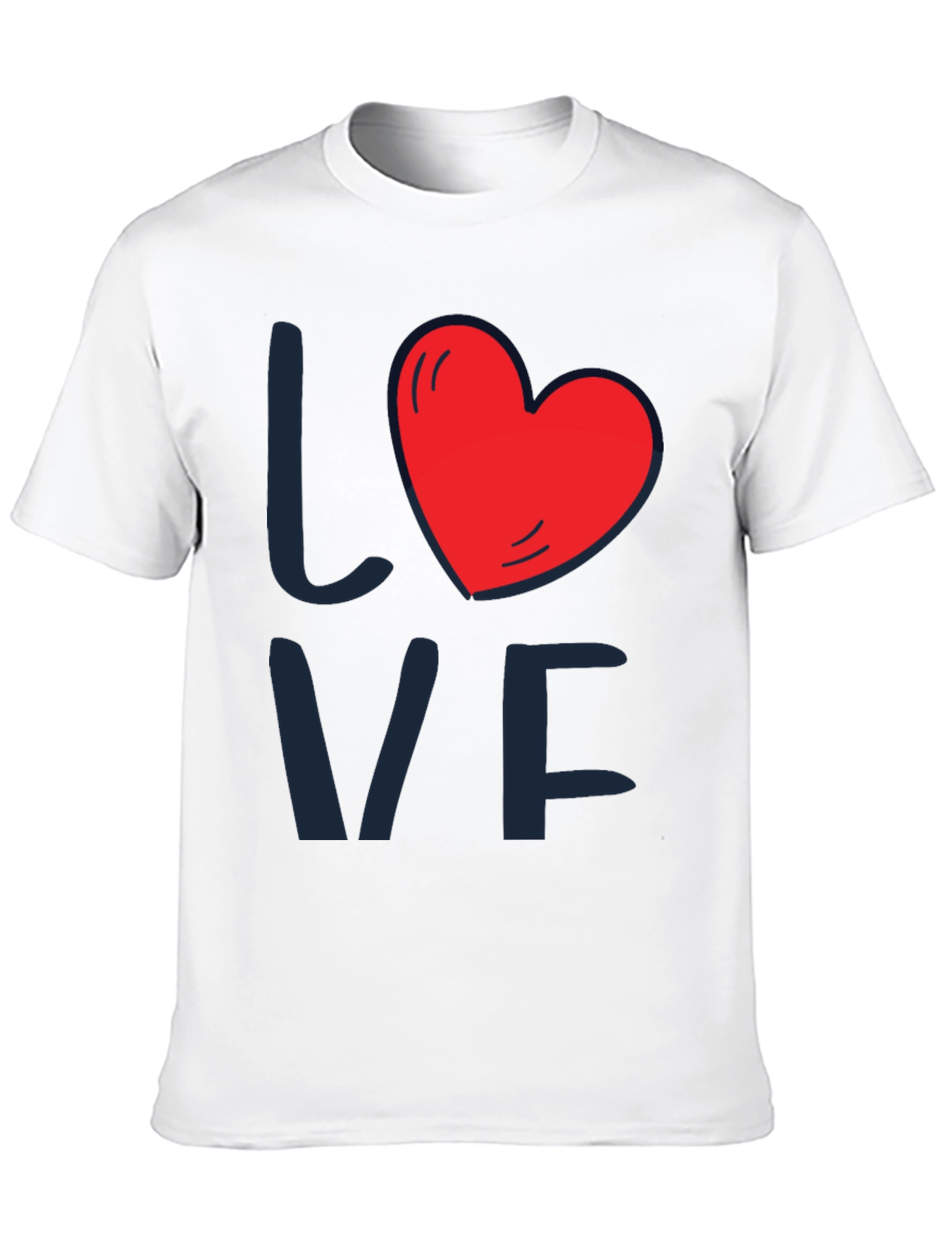 Love Heart Graphic Tee - Mens Black T-Shirt