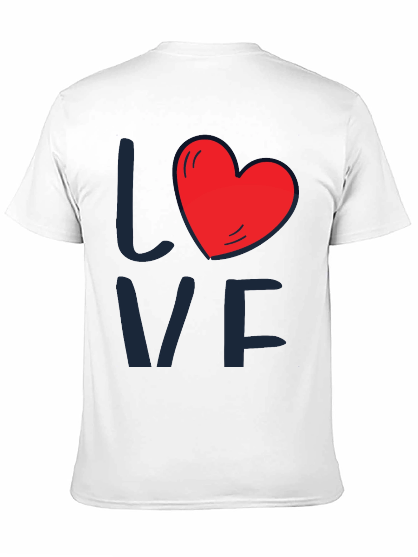 Love Heart Graphic Tee - Mens Black T-Shirt