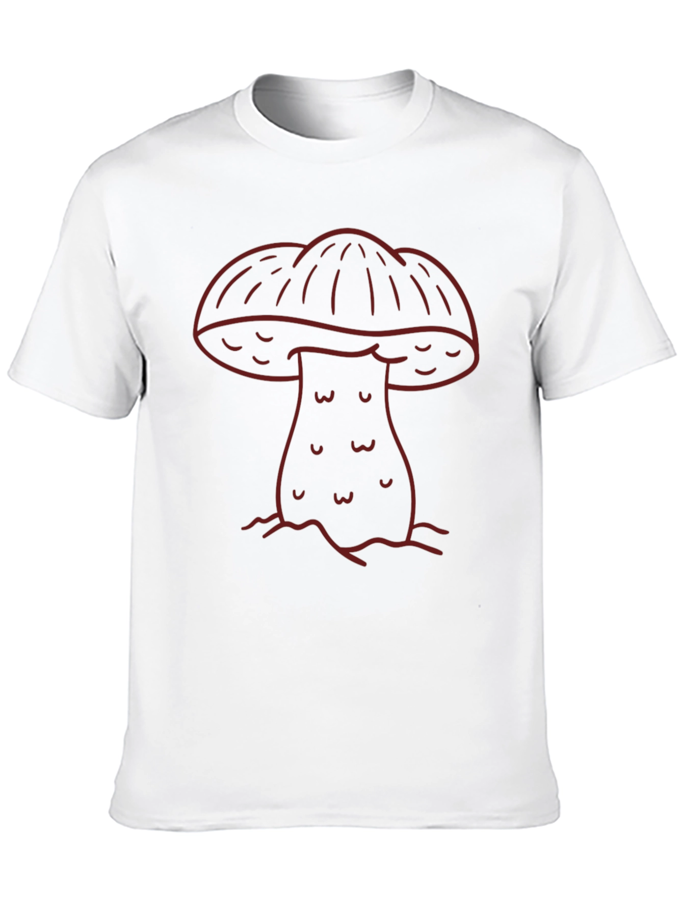 Mushroom Graphic Tee - Trendy Unisex Black T-Shirt
