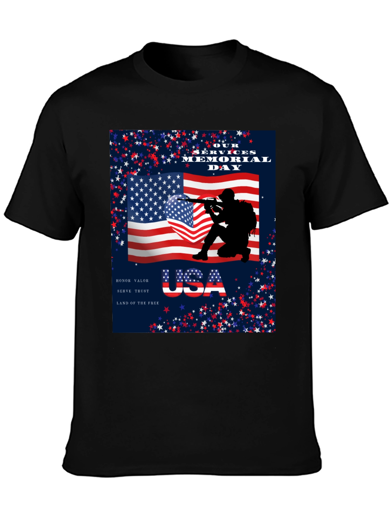 Memorial Day USA Patriotic Graphic T-Shirt