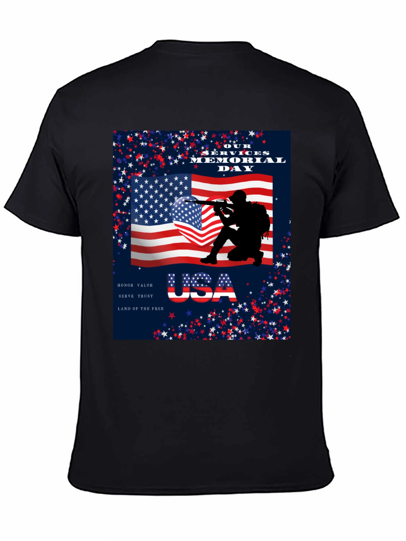 Memorial Day USA Patriotic Graphic T-Shirt