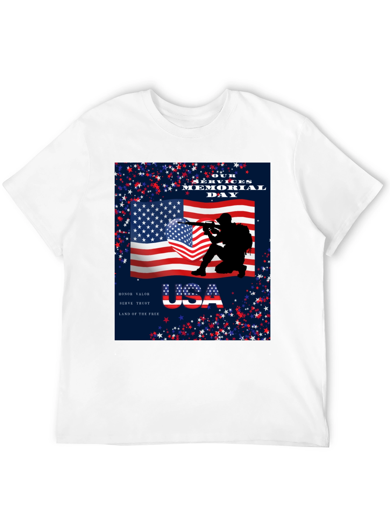 Memorial Day USA Patriotic Graphic T-Shirt