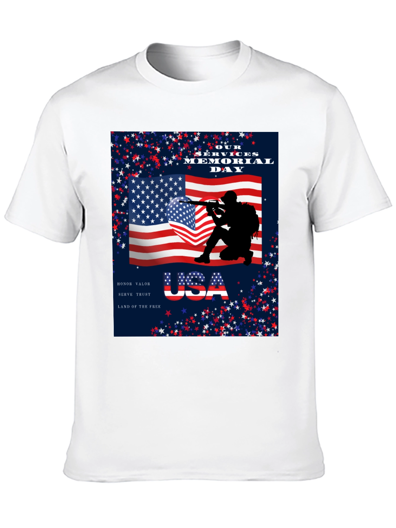Memorial Day USA Patriotic Graphic T-Shirt