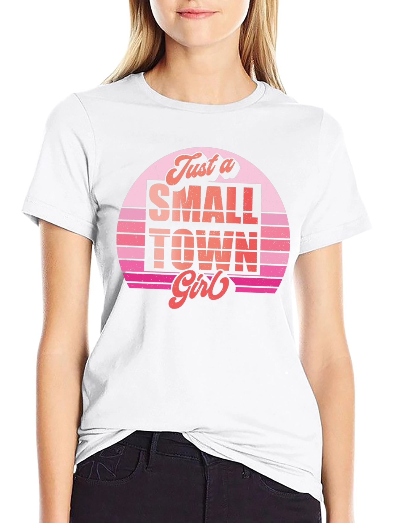 Just a Small Town Girl T-Shirt Retro Sunset