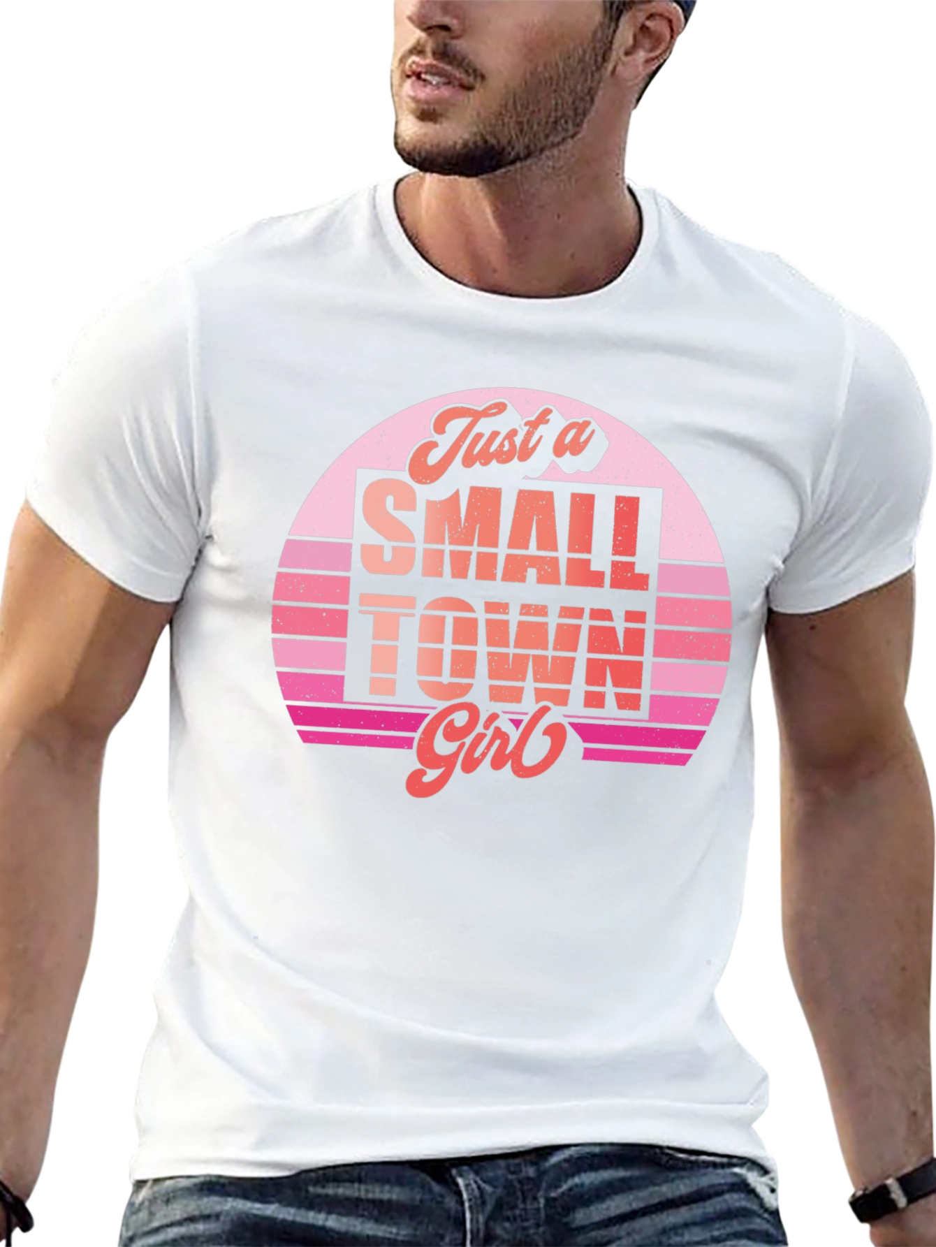 Just a Small Town Girl T-Shirt Retro Sunset