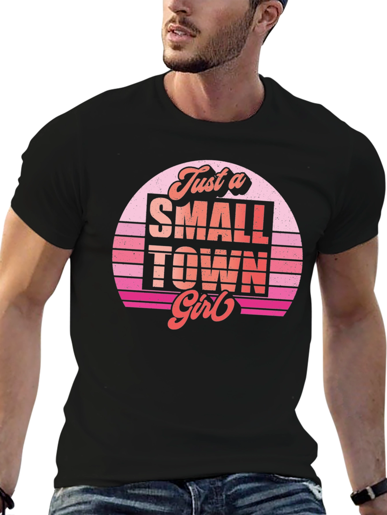 Just a Small Town Girl T-Shirt Retro Sunset