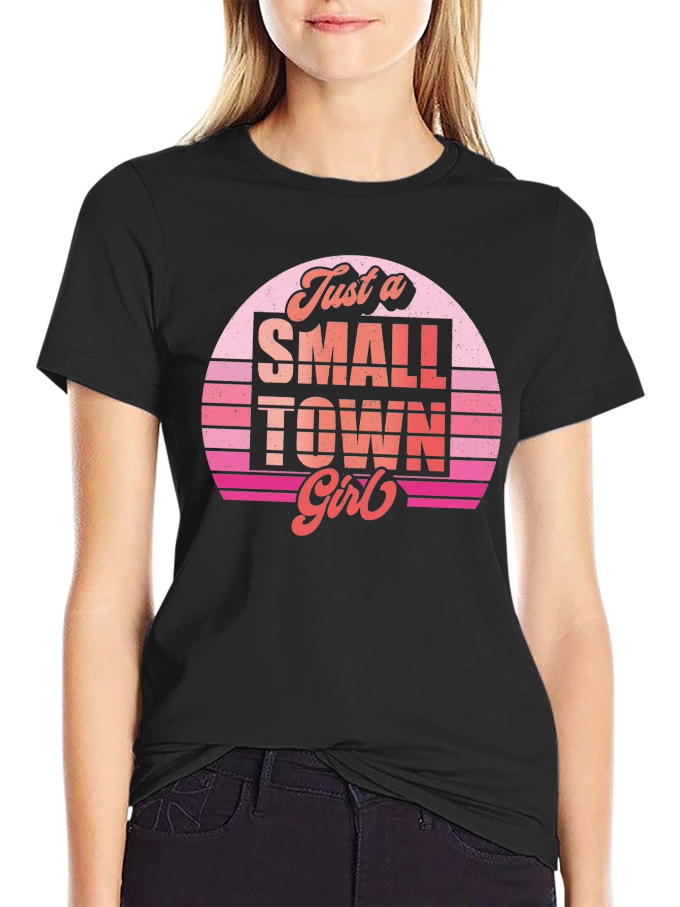 Just a Small Town Girl T-Shirt Retro Sunset