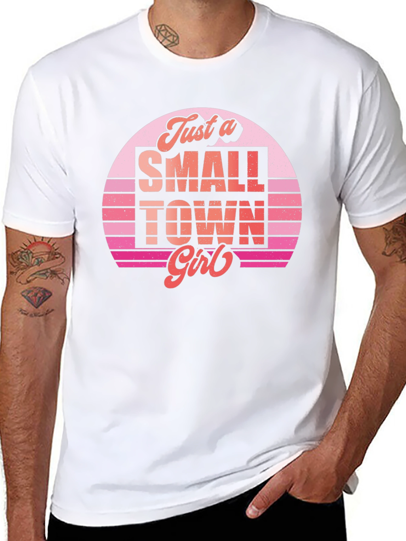 Just a Small Town Girl T-Shirt Retro Sunset