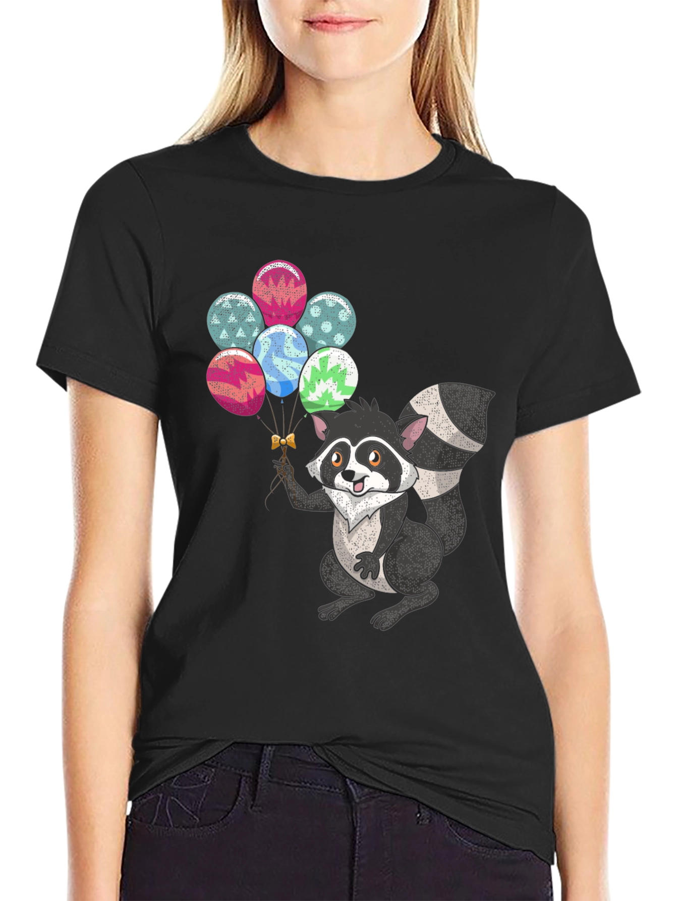 Raccoon Balloons Graphic Tee