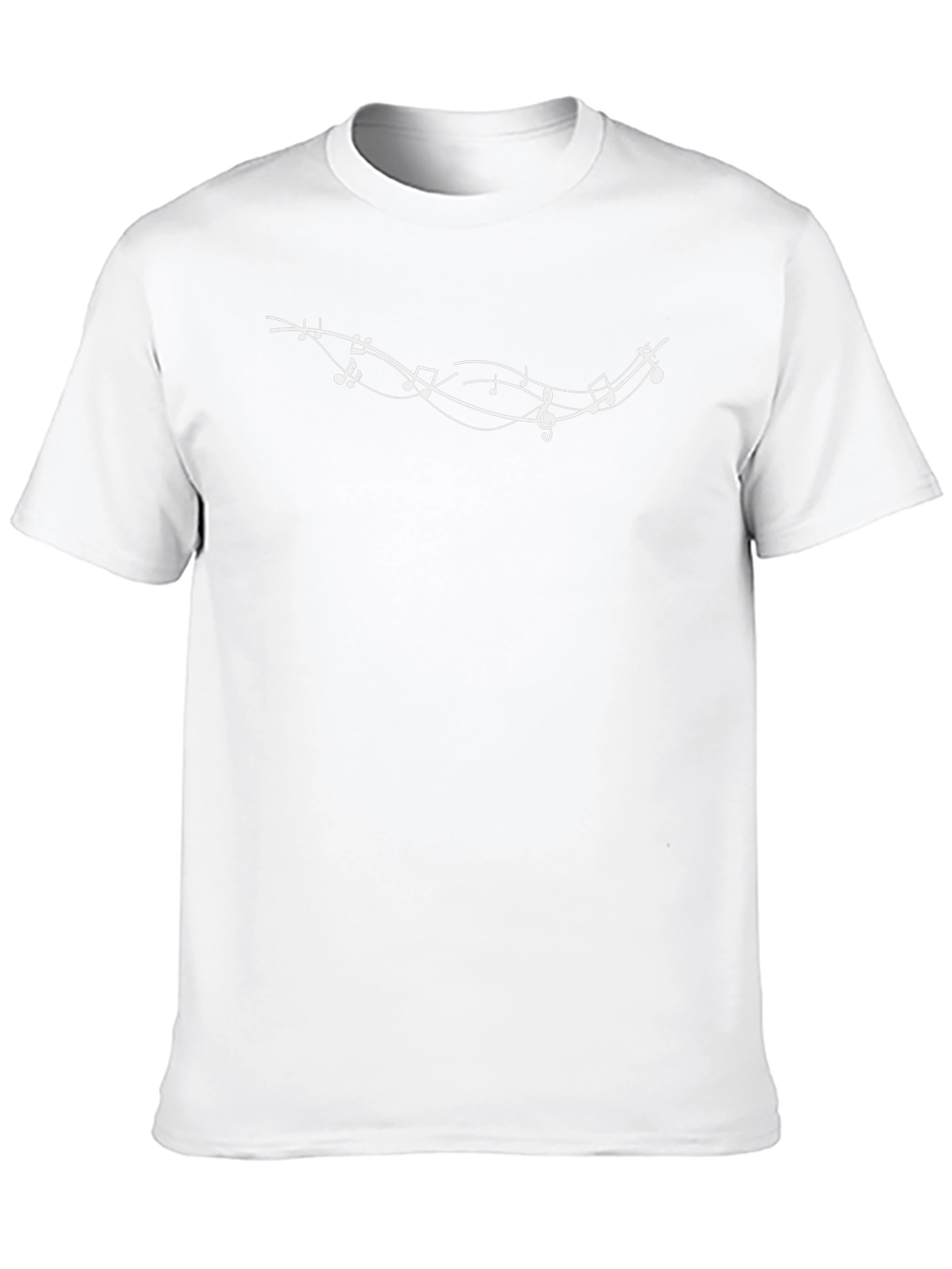 Musical Notes Graphic Black T-Shirt