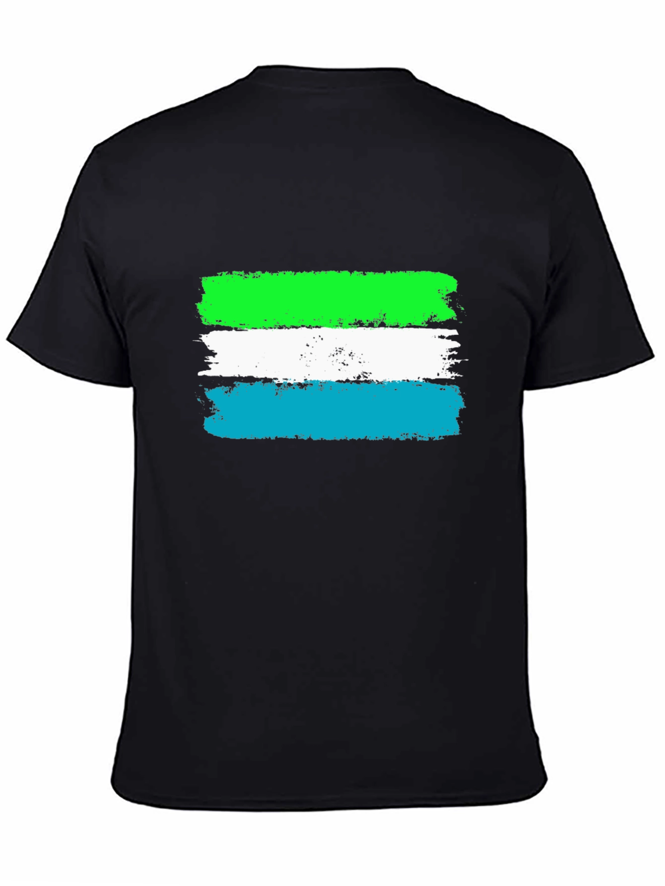 Sierra Leone Flag Brush Stroke T-Shirt