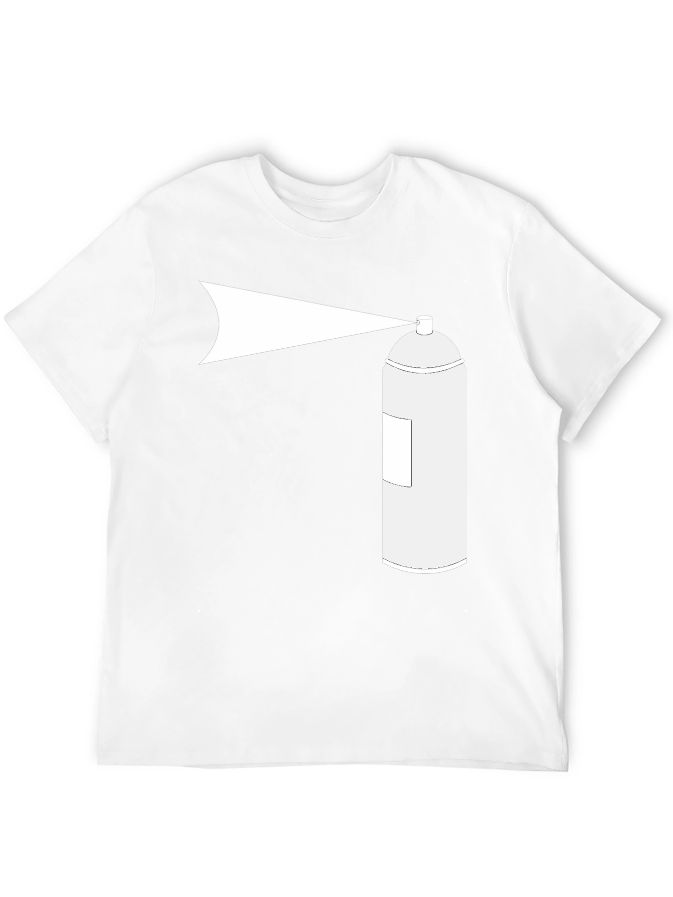 Spray Paint Graphic Tee - Black Cotton T-Shirt