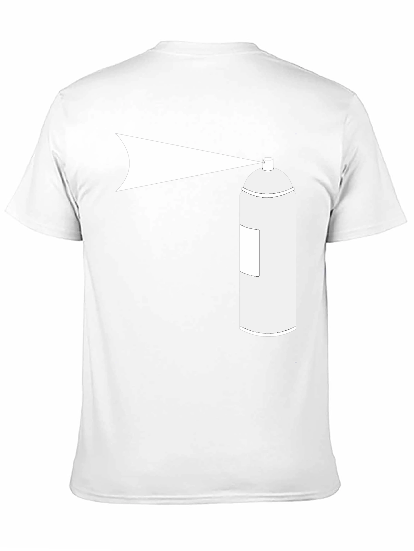 Spray Paint Graphic Tee - Black Cotton T-Shirt