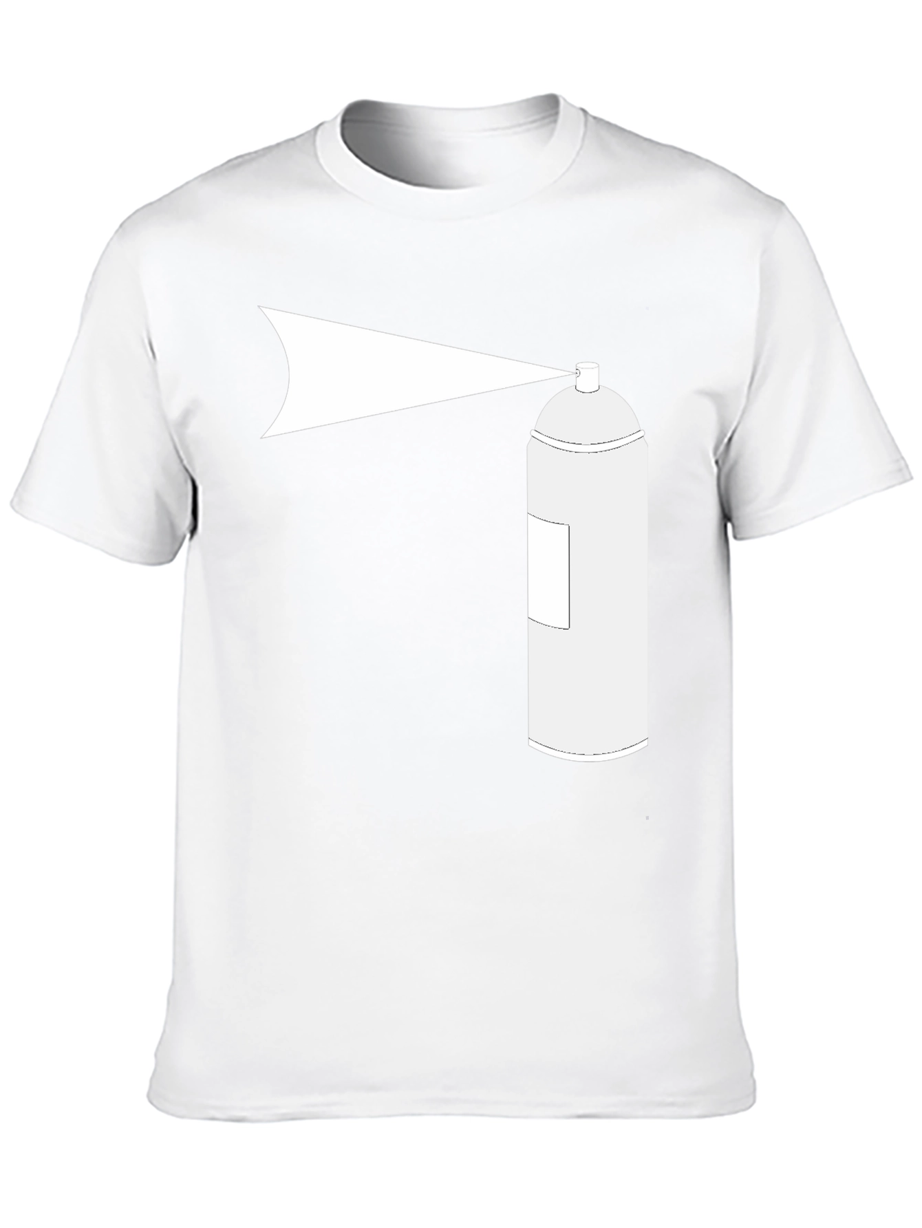 Spray Paint Graphic Tee - Black Cotton T-Shirt