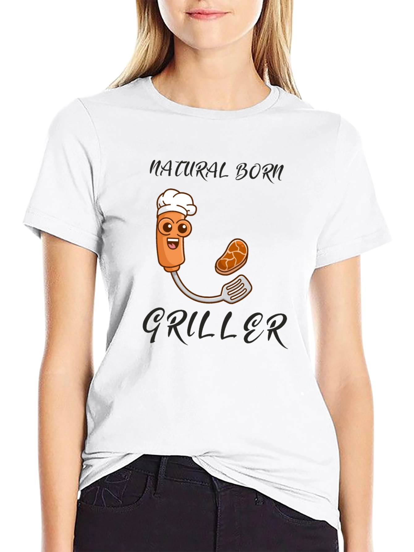 Natural Born Griller T-Shirt - Funny BBQ Design