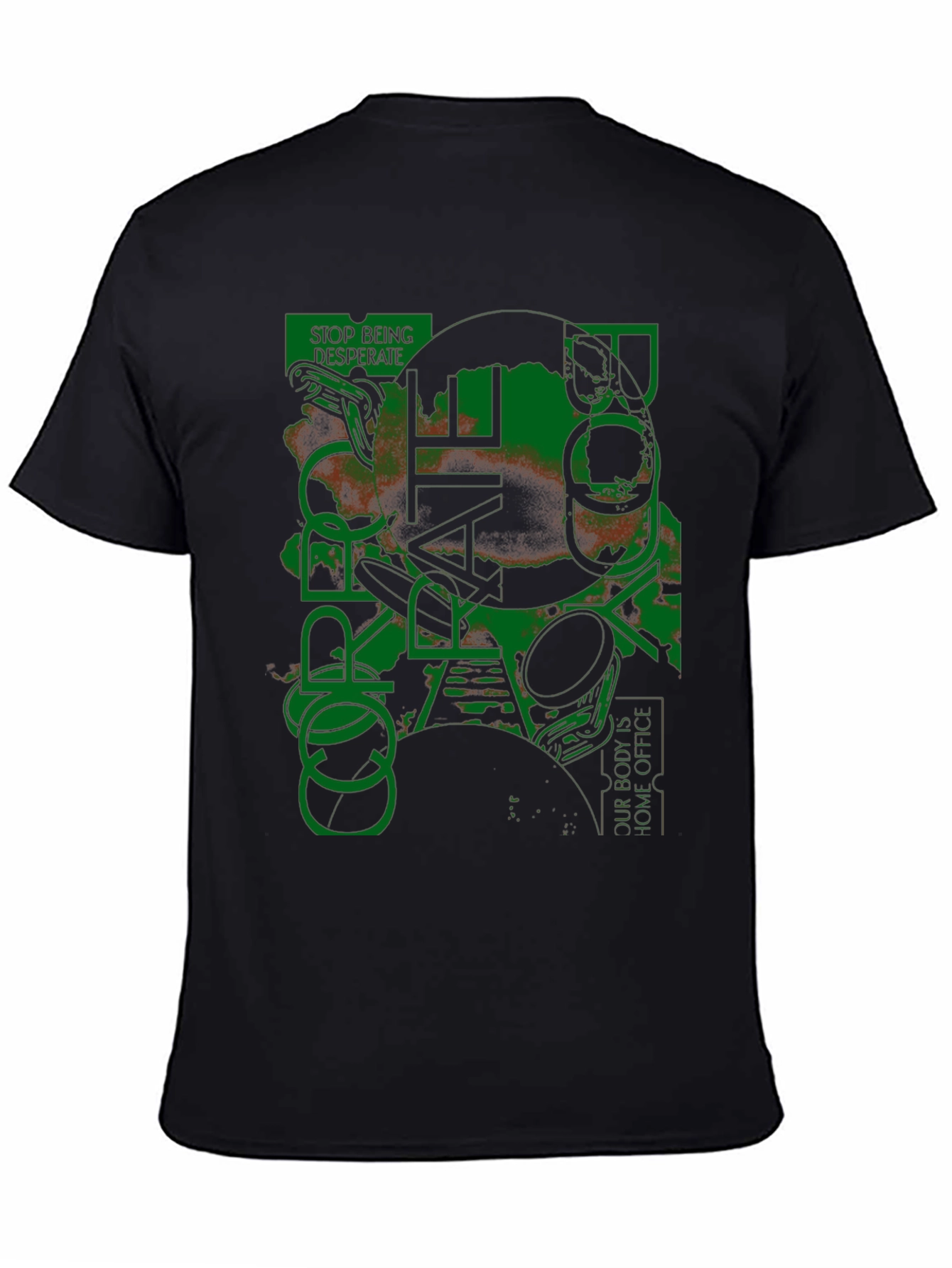Abstract Graphic Tee - Stop Being Desperate T-Shirt