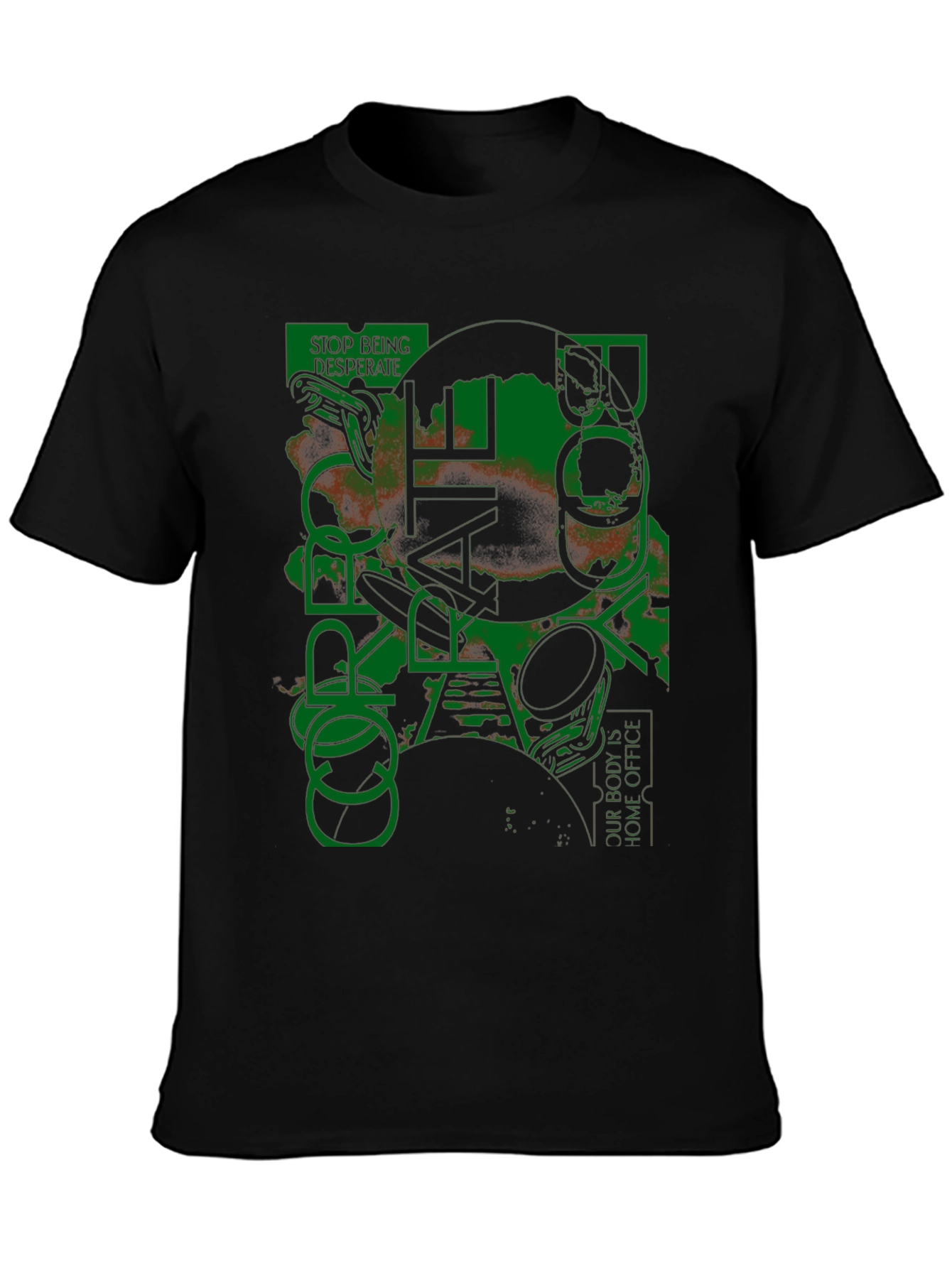 Abstract Graphic Tee - Stop Being Desperate T-Shirt