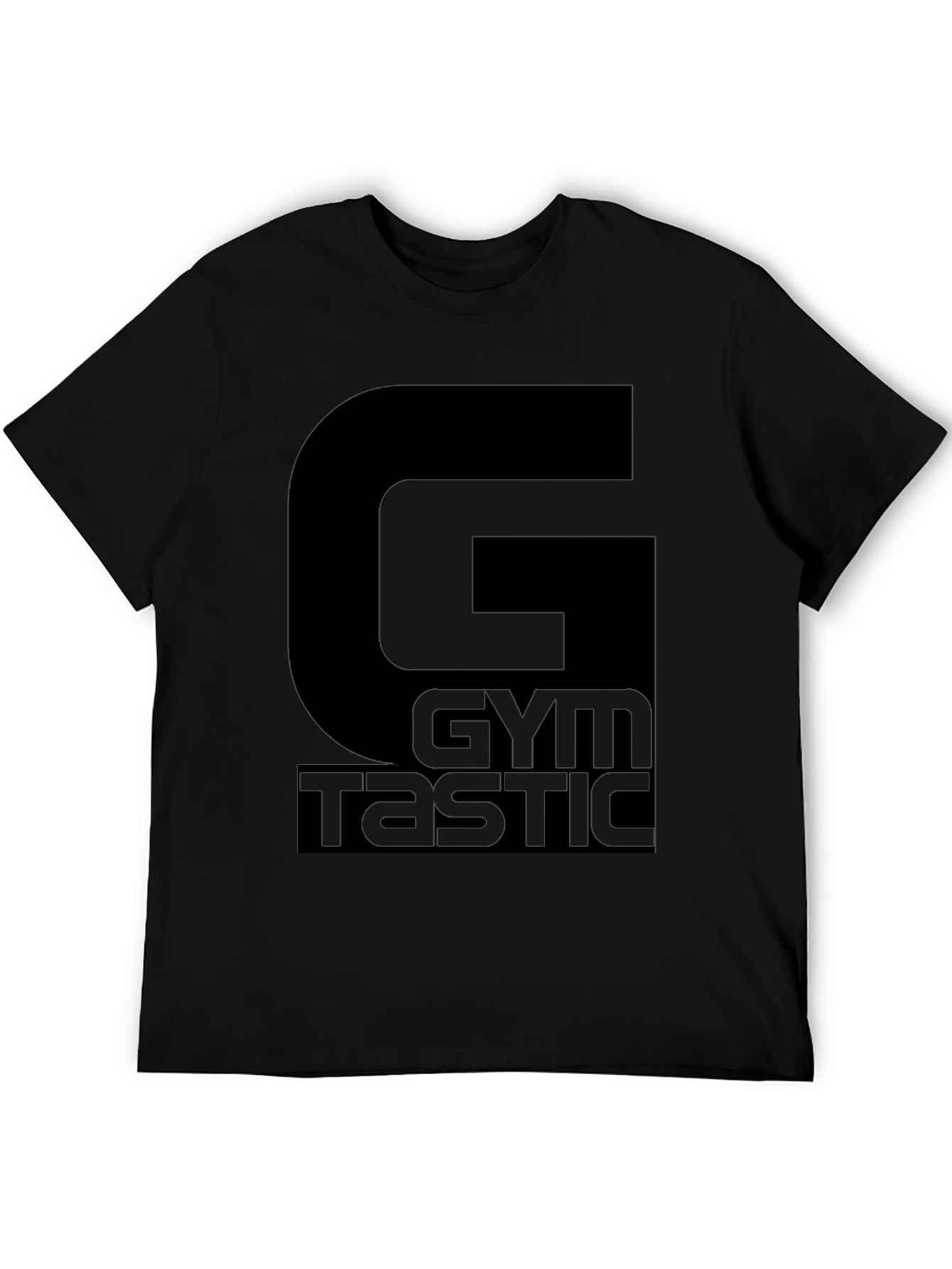 Mens Black Gymtastic Graphic T-Shirt