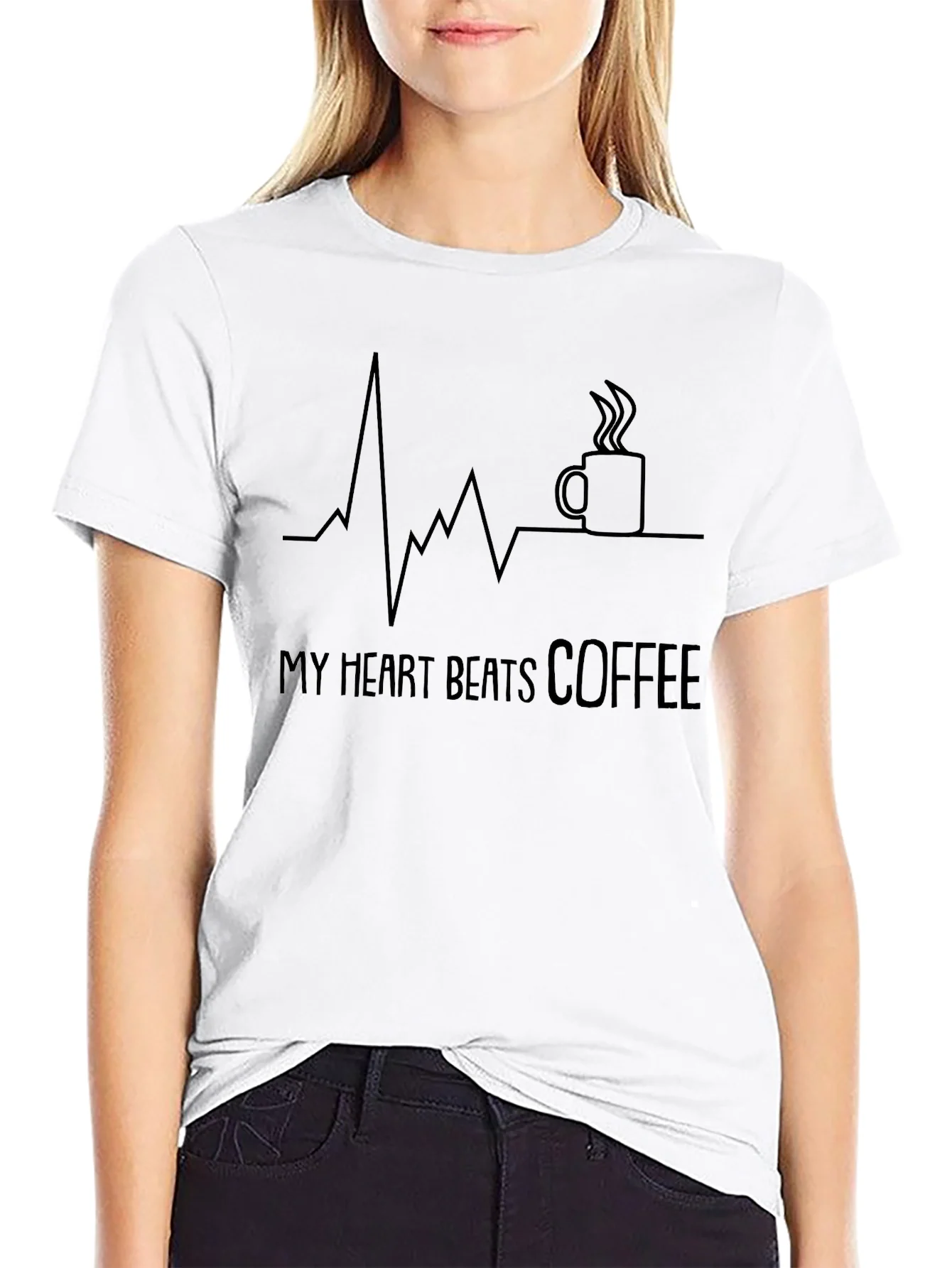 My Heart Beats Coffee Graphic Tee