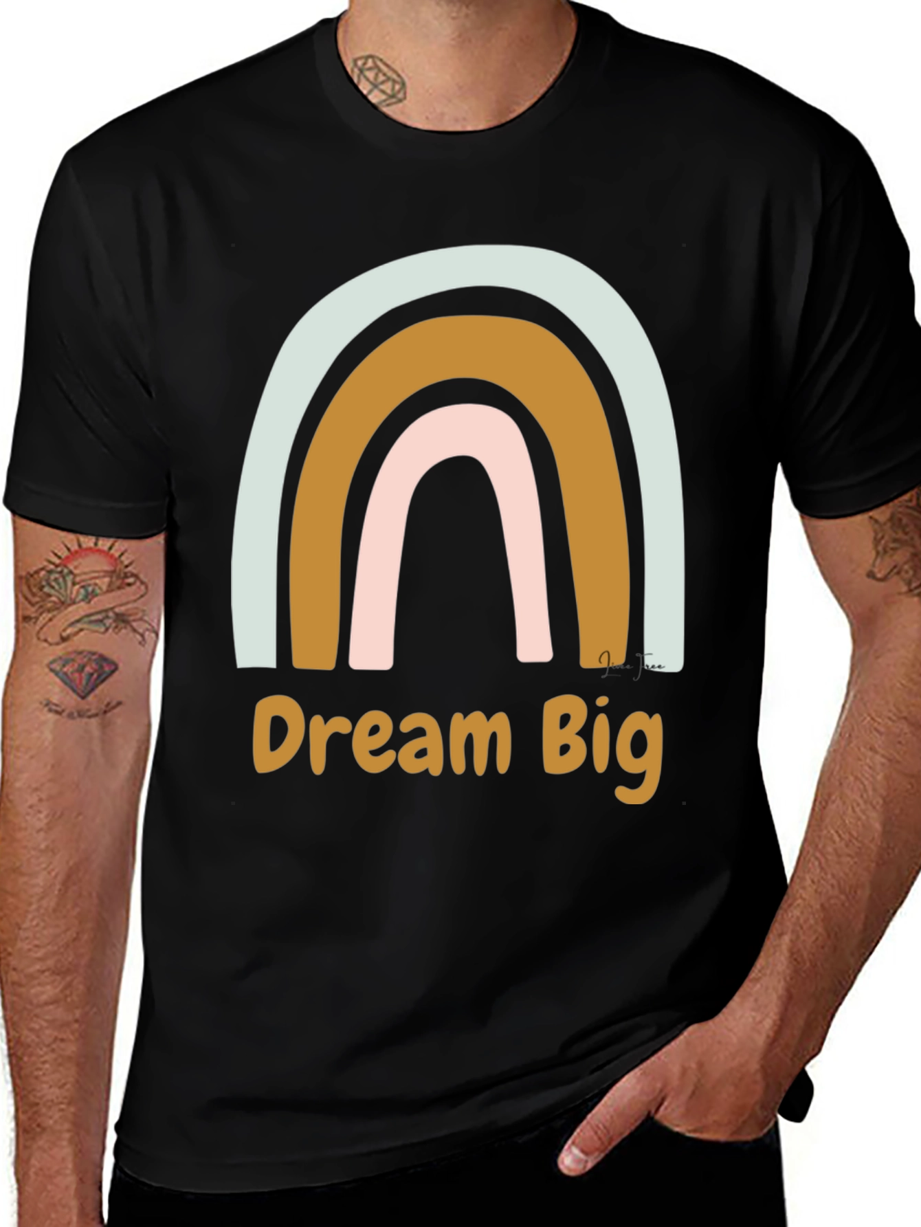 Dream Big Rainbow Graphic Tee - Unisex