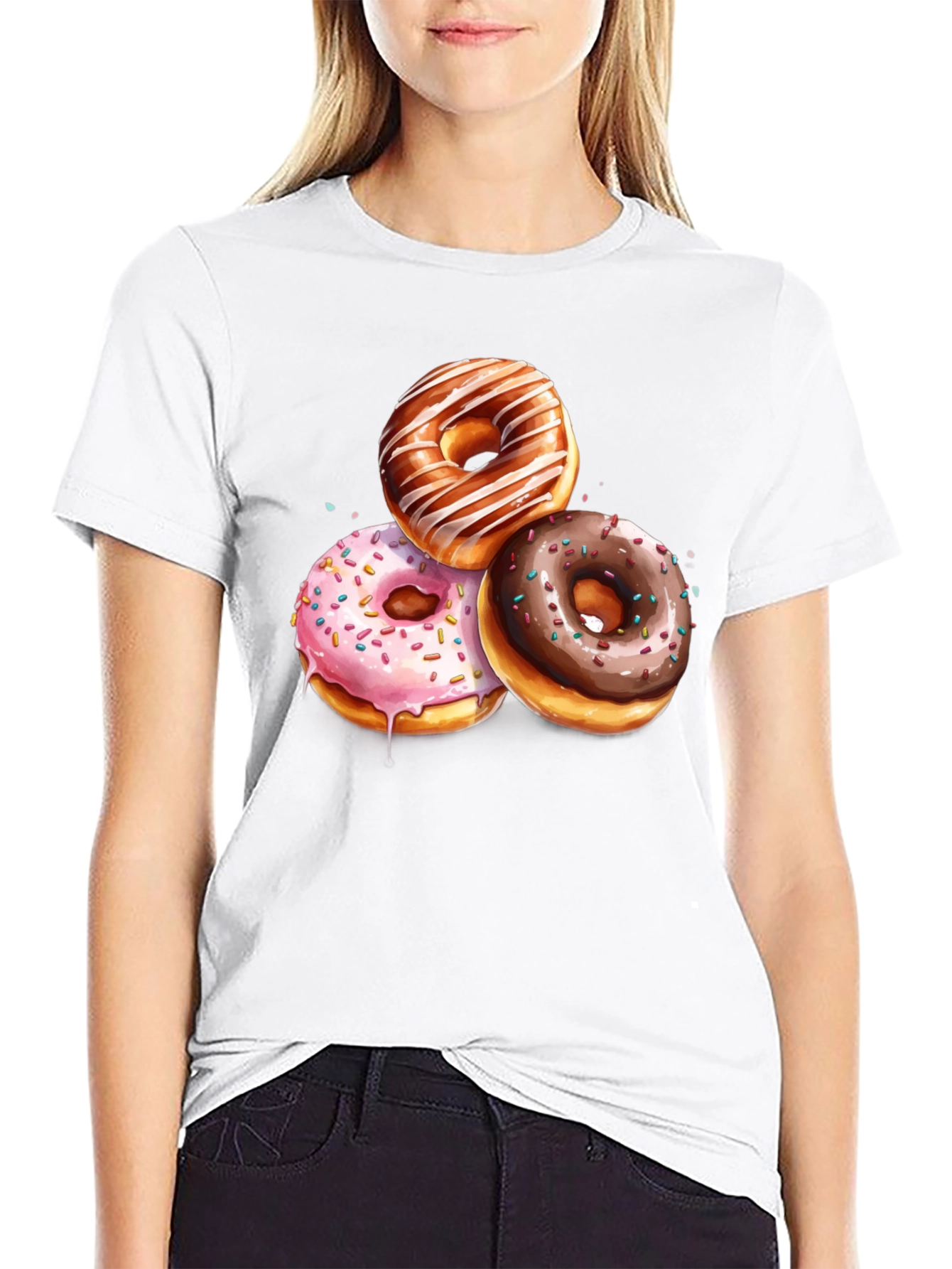 Donut Lover Graphic Tee - Sweet Treat Shirt