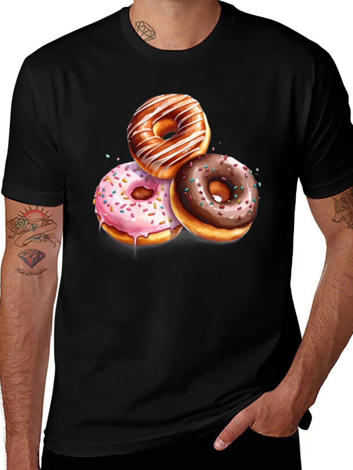 Donut Lover Graphic Tee - Sweet Treat Shirt