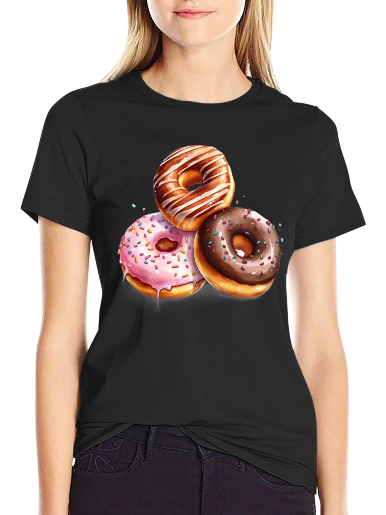 Donut Lover Graphic Tee - Sweet Treat Shirt