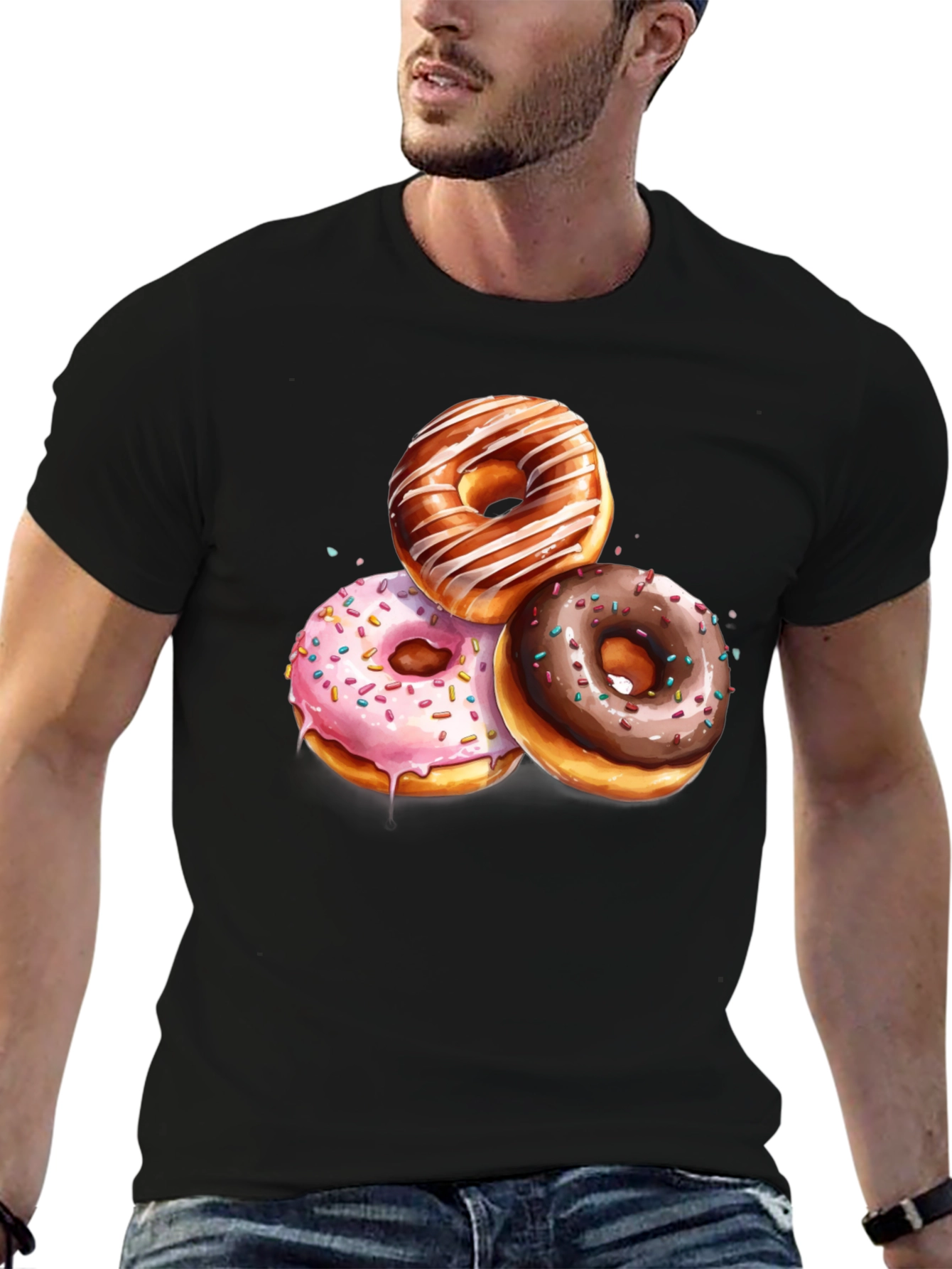 Donut Lover Graphic Tee - Sweet Treat Shirt