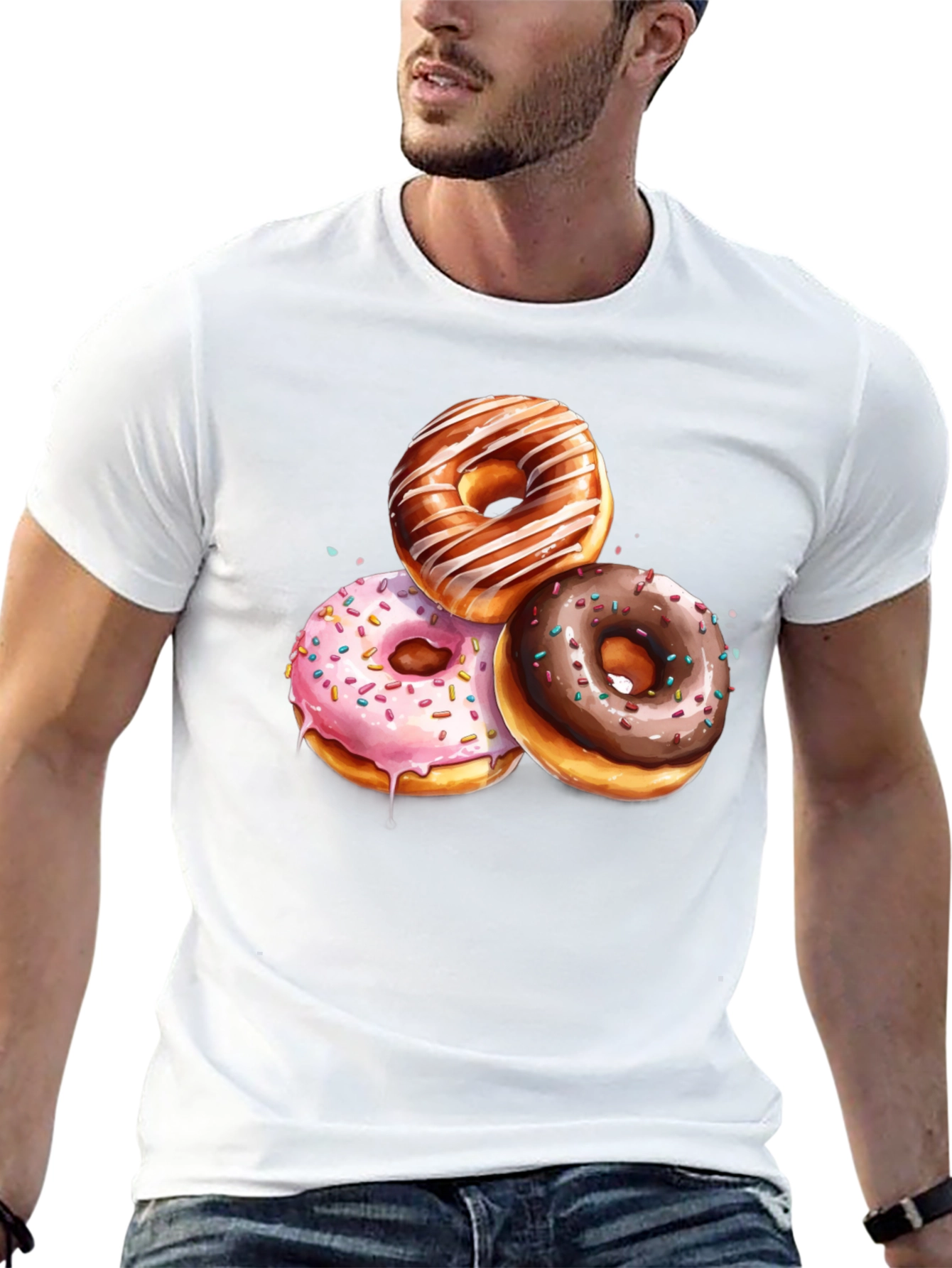 Donut Lover Graphic Tee - Sweet Treat Shirt
