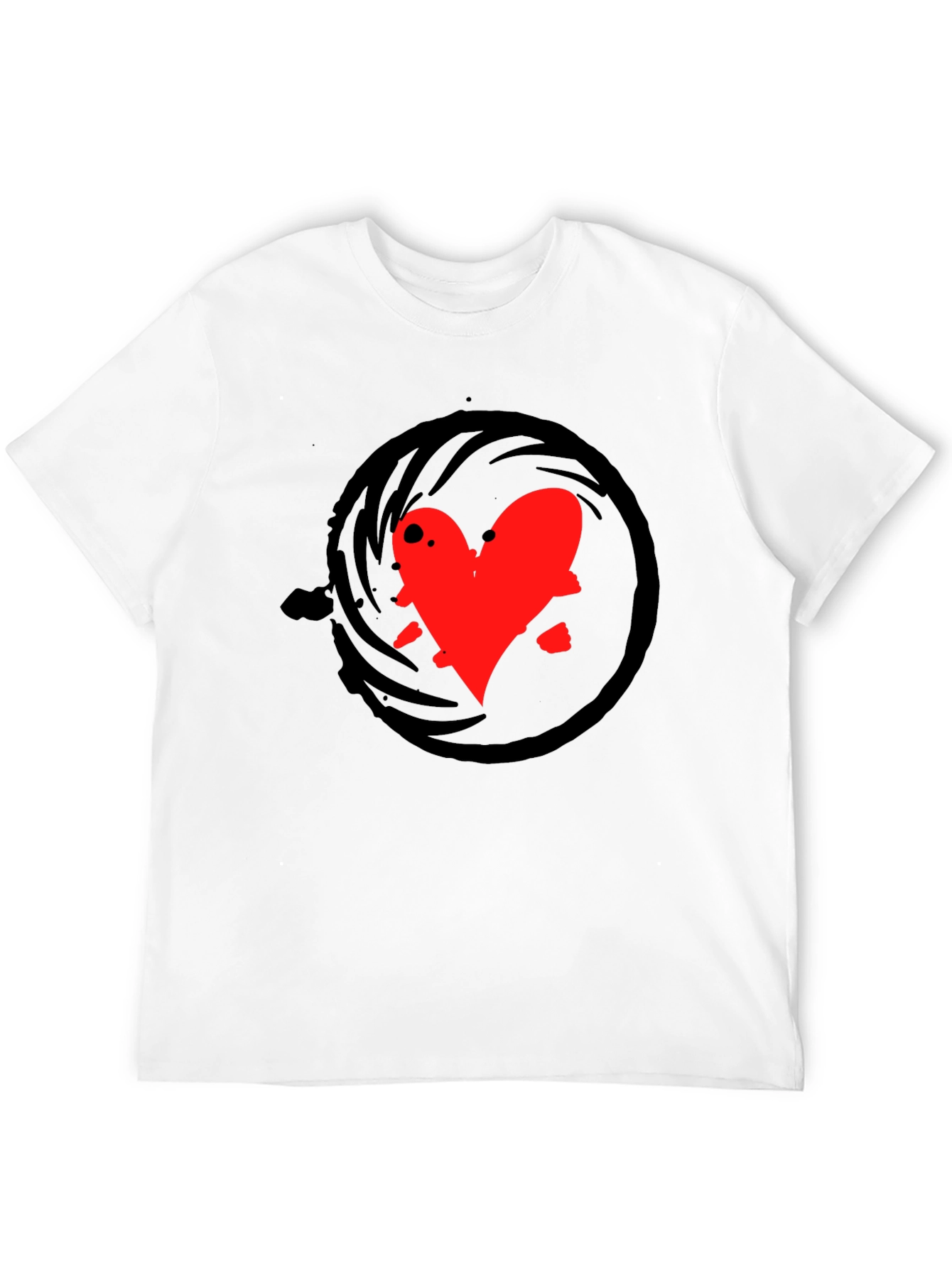 Heart Swirl Black T-Shirt
