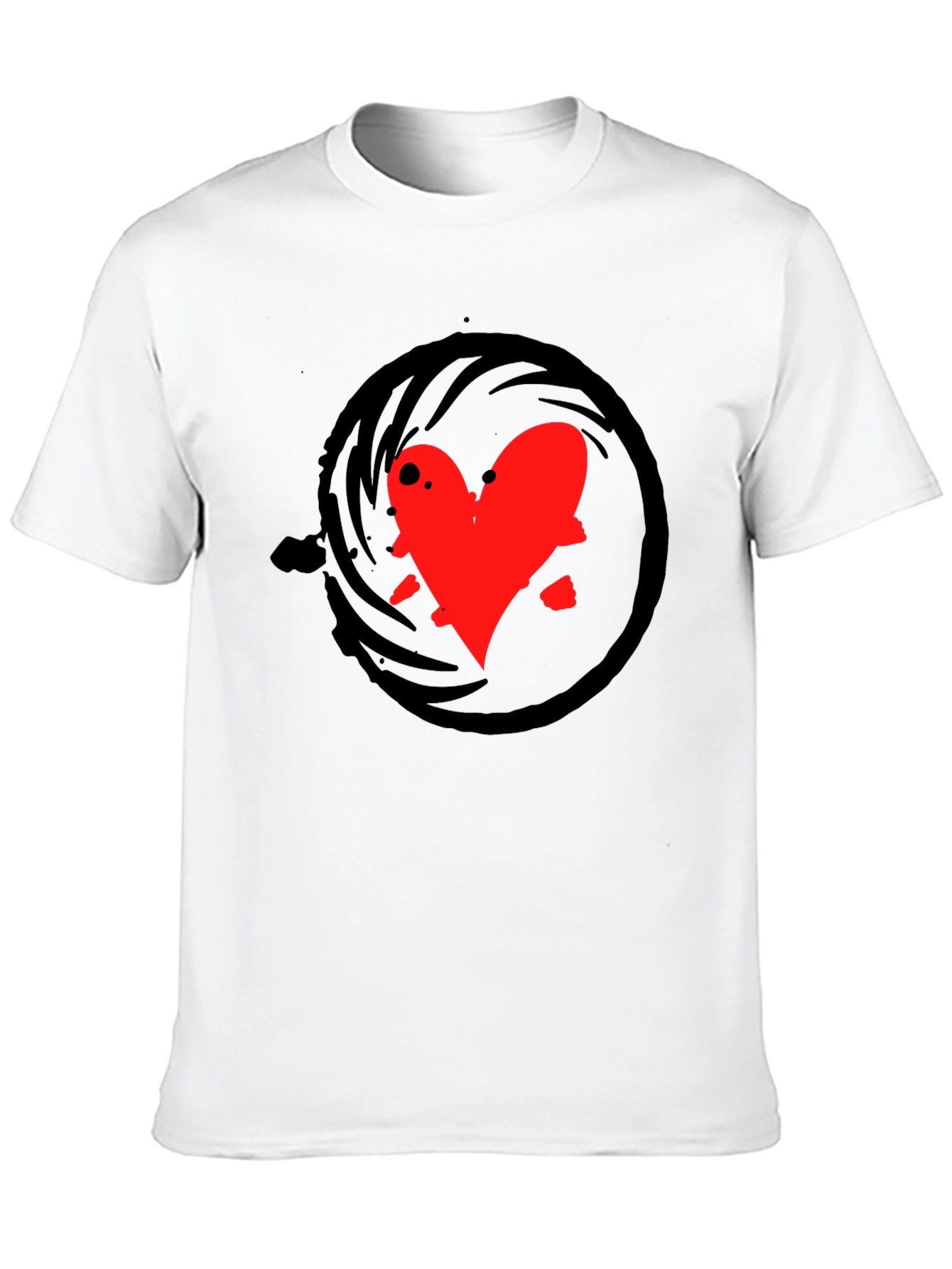 Heart Swirl Black T-Shirt