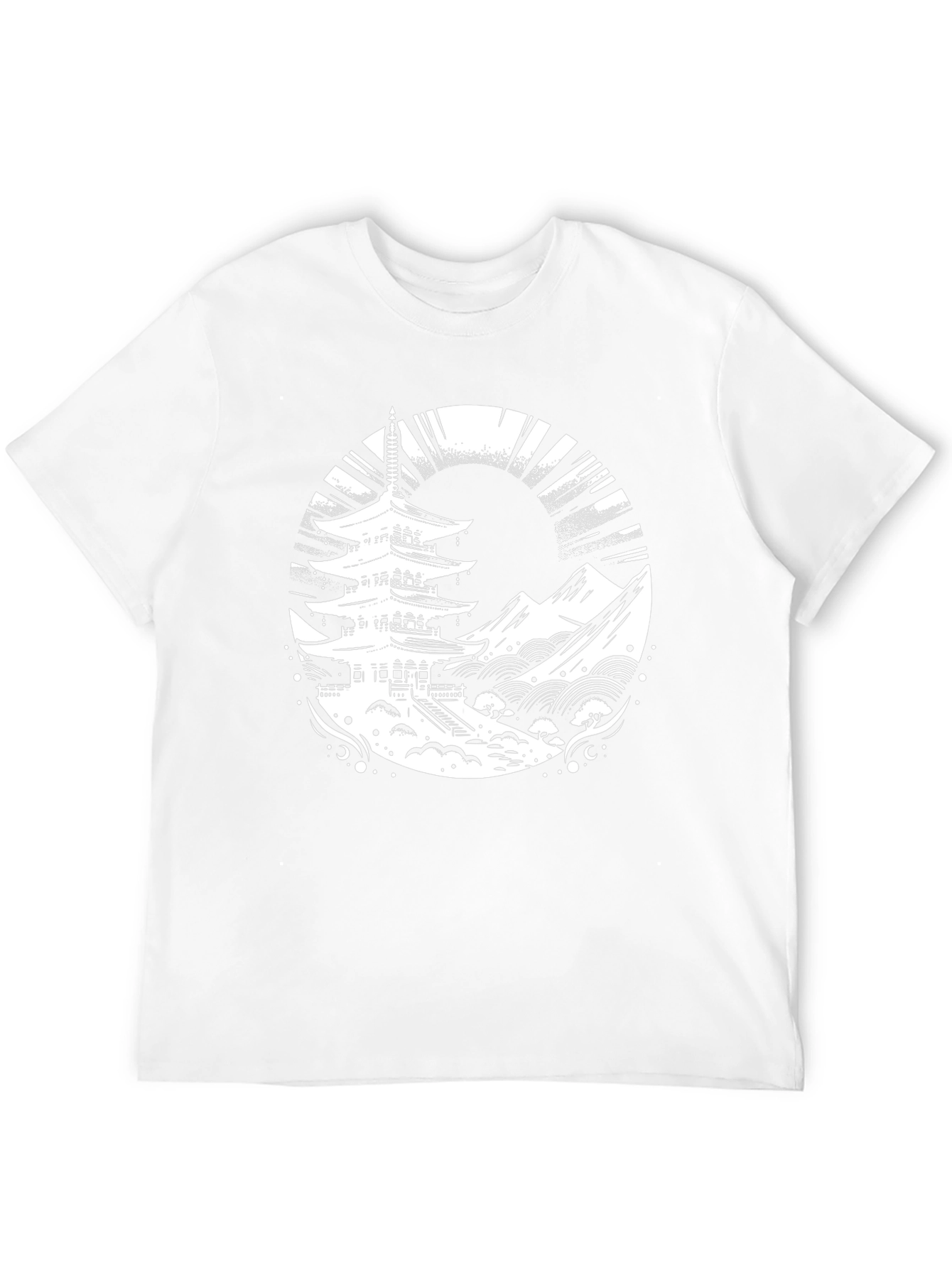 Pagoda Graphic Tee - Stylish Black T-Shirt